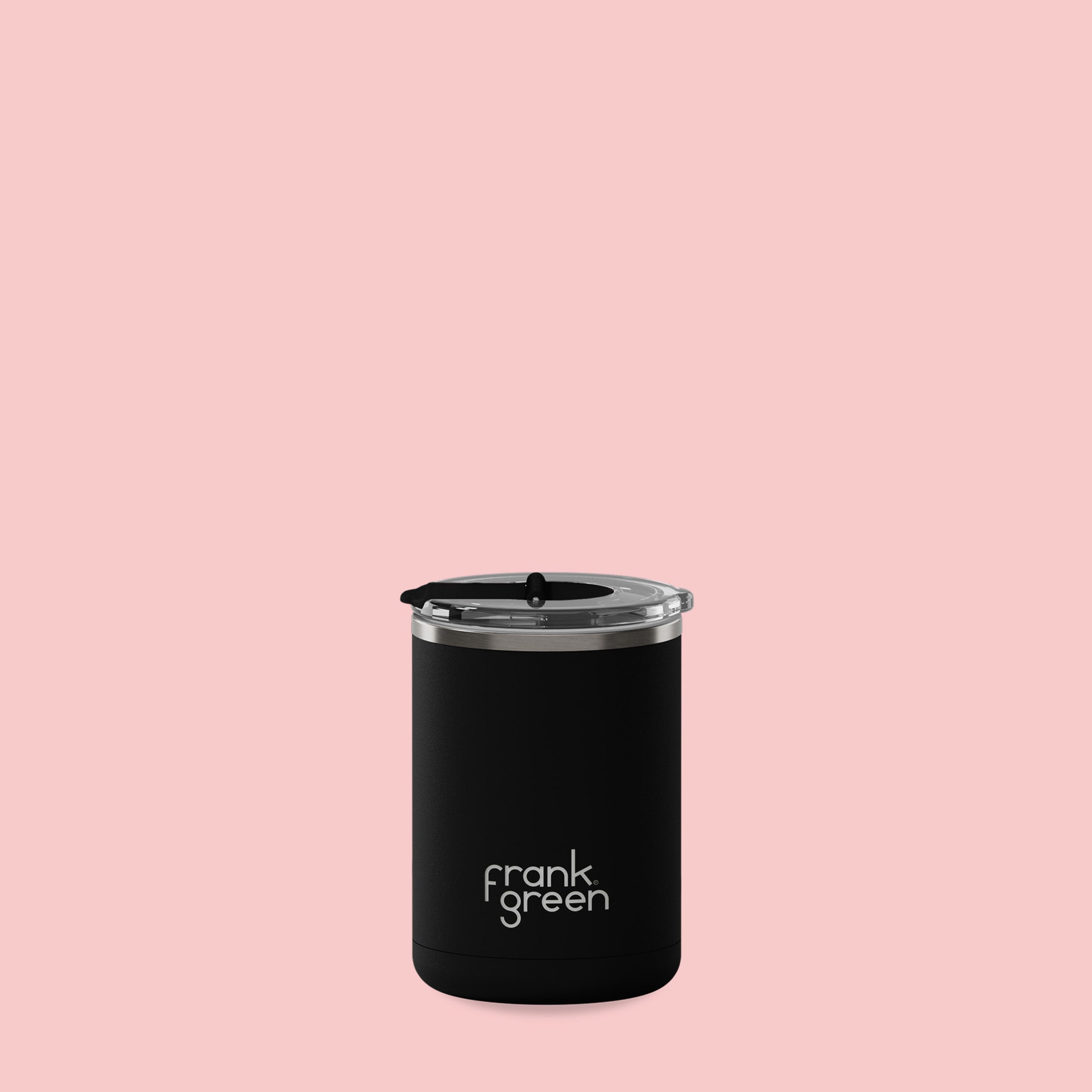 frank green 12oz Ceramic Coffee Cup with Hinged Screw Lid - Midnight