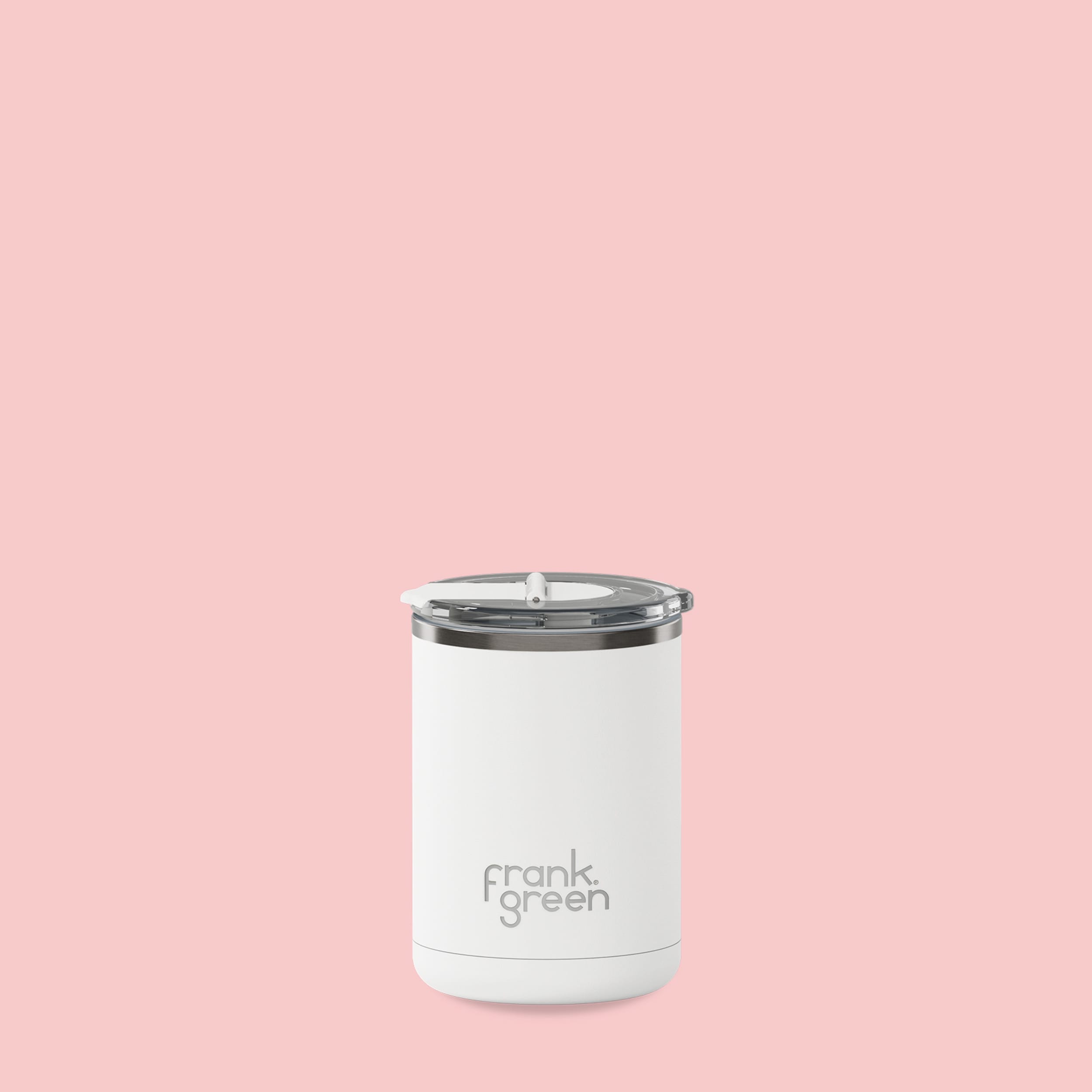 frank green 12oz Ceramic Coffee Cup with Hinged Screw Lid - Cloud