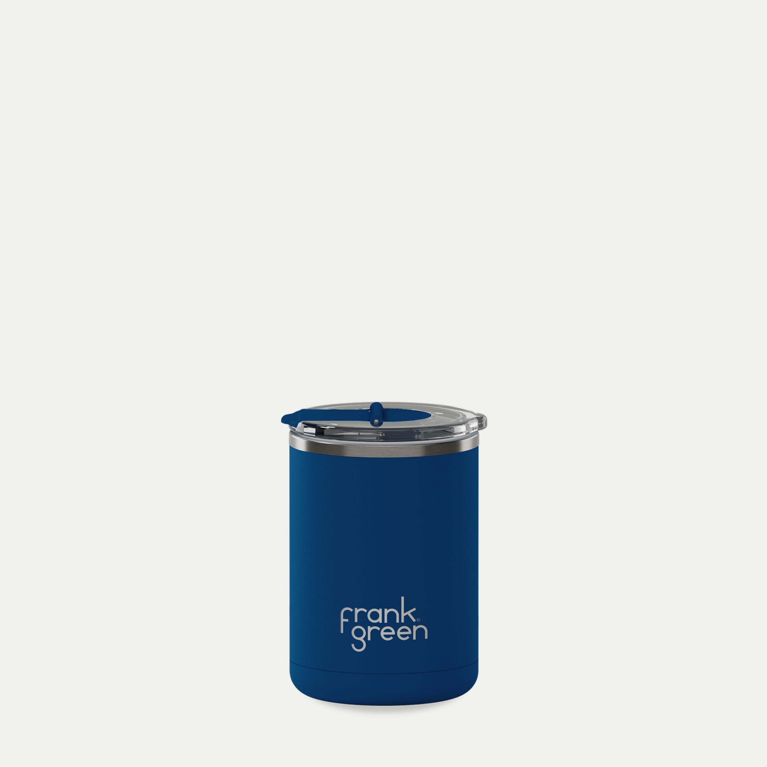 frank green 12oz Ceramic Coffee Cup with Hinged Screw Lid - Deep Ocean