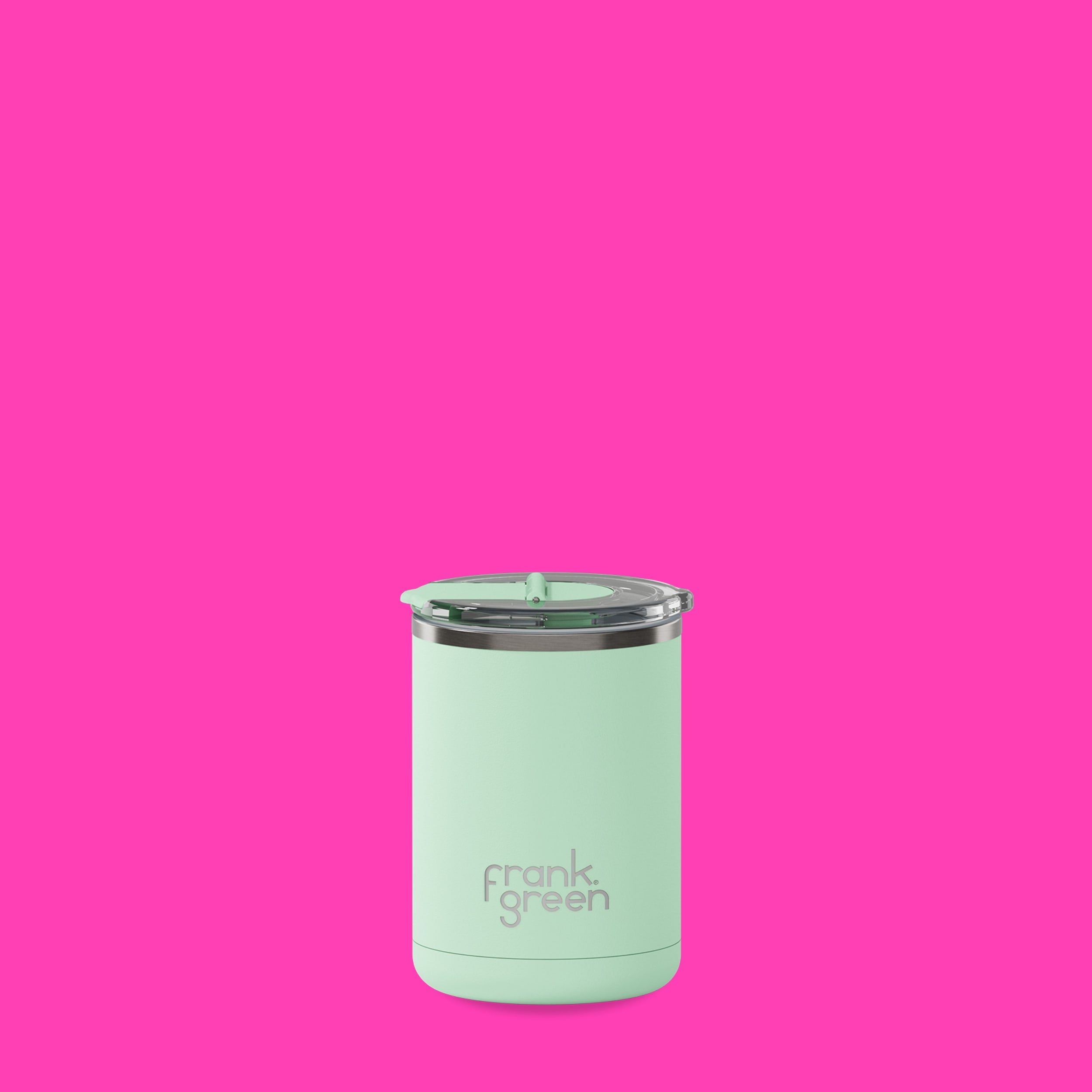 frank green 12oz Ceramic Coffee Cup with Hinged Screw Lid - Mint Gelato