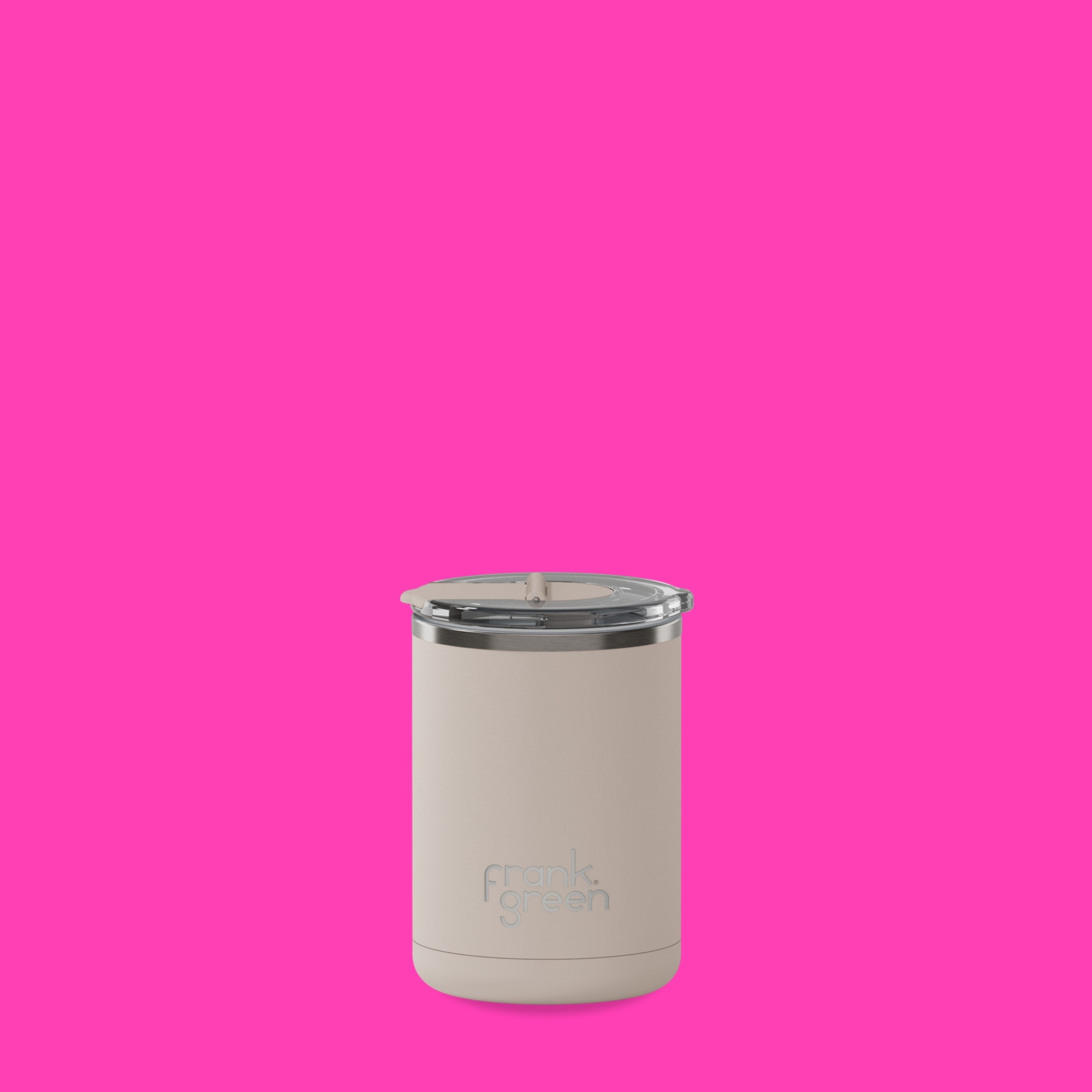 frank green 12oz Ceramic Coffee Cup with Hinged Screw Lid - Moon Dust