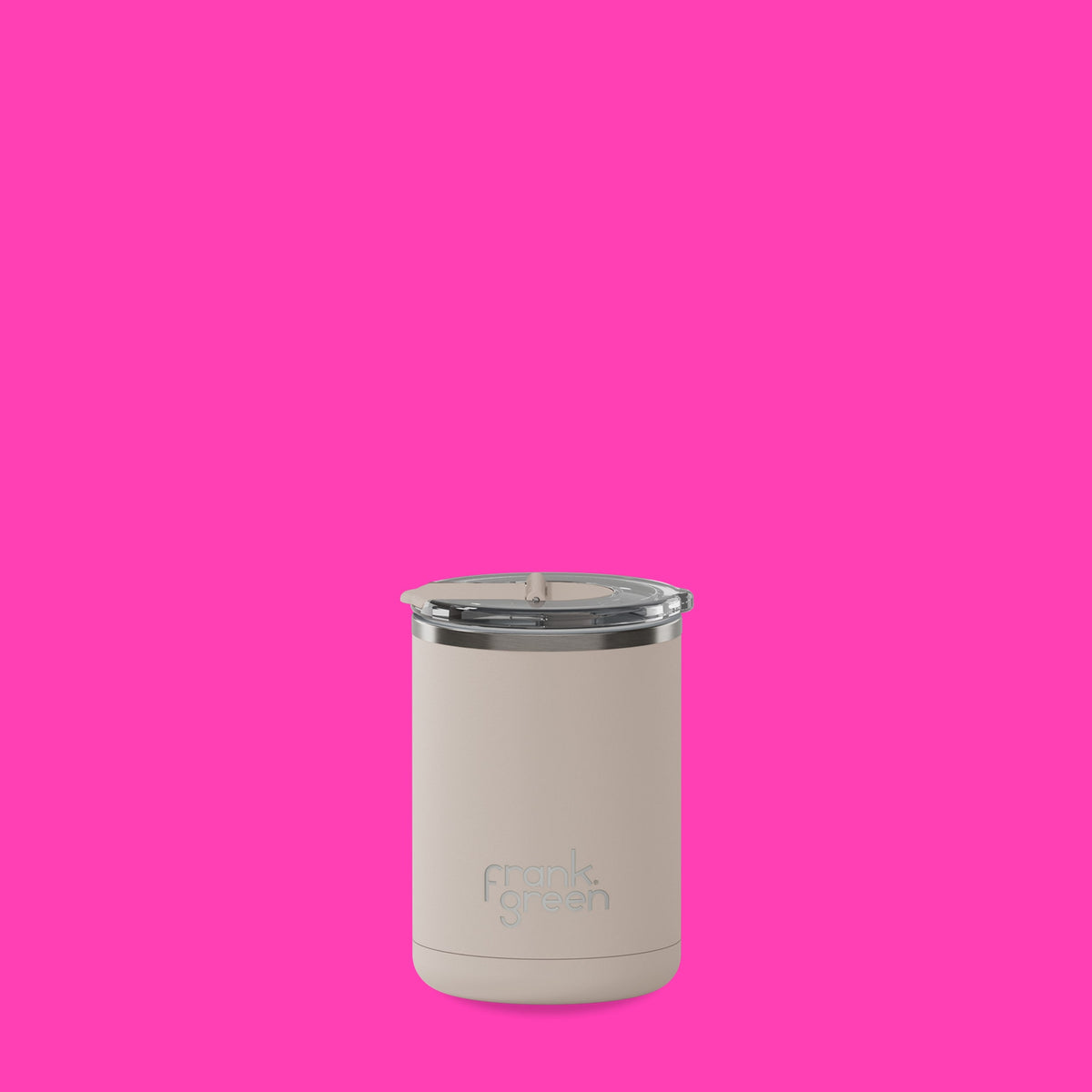 frank green 12oz Ceramic Coffee Cup with Hinged Screw Lid - Moon Dust