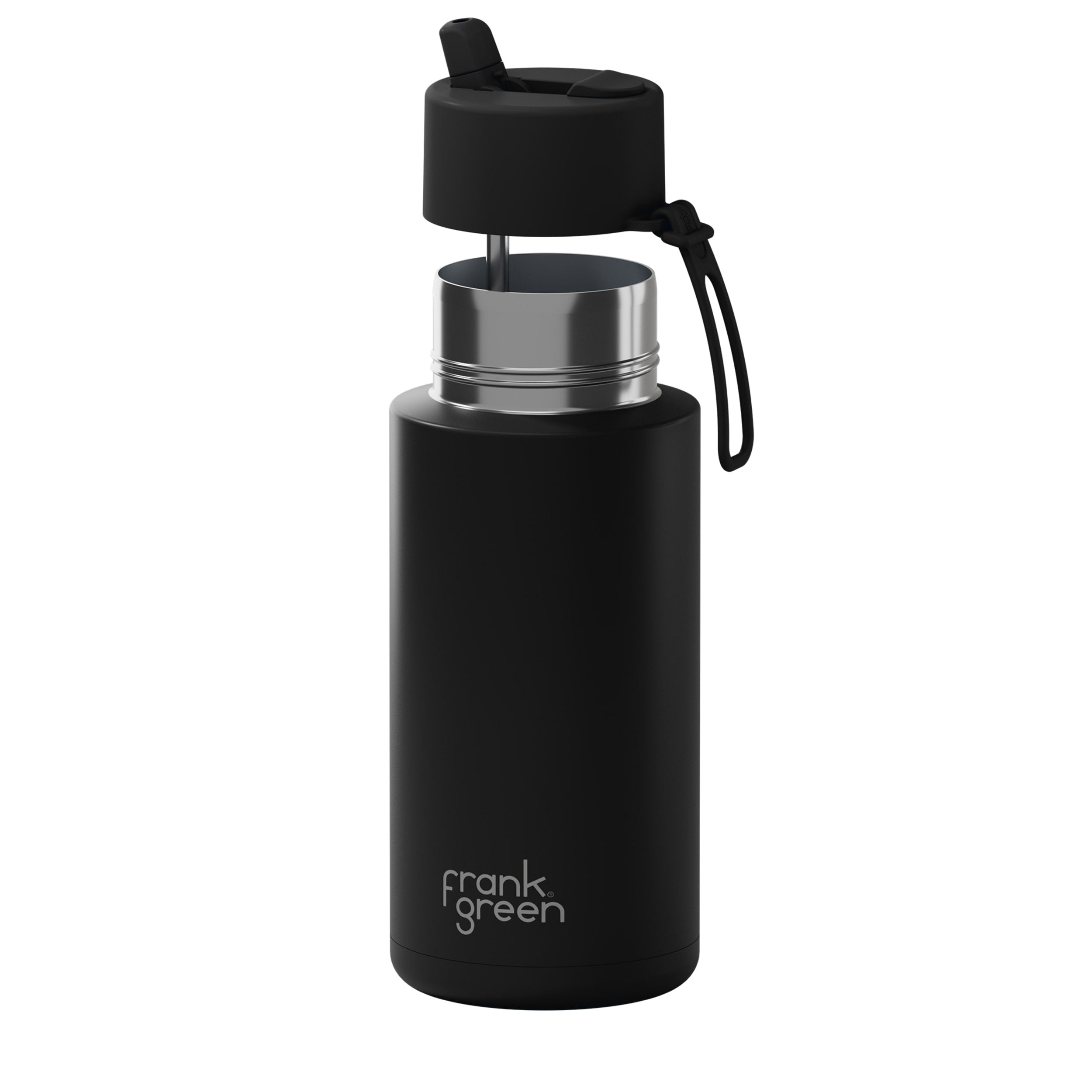 frank green 34oz Reusable Bottle with Flip Straw Lid - Midnight