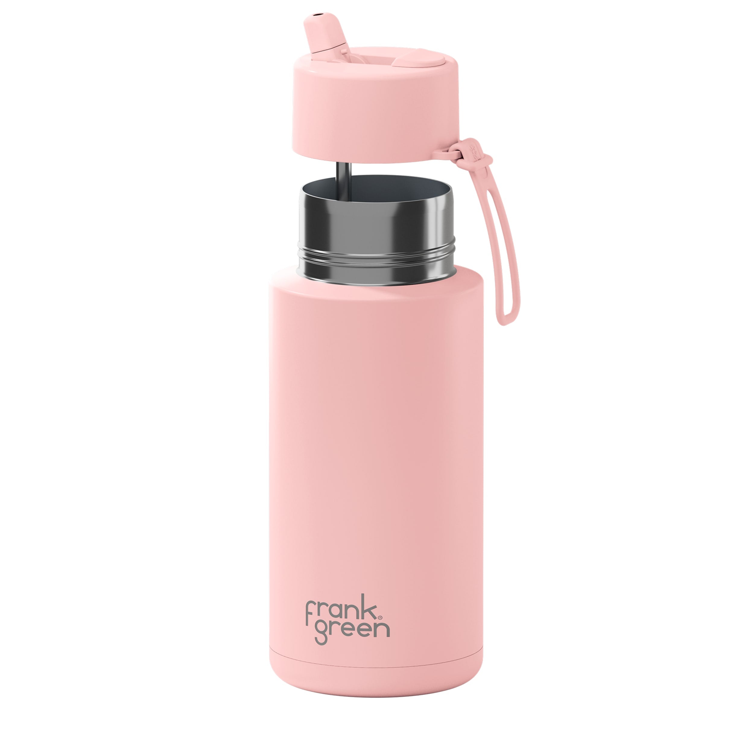 frank green 34oz Reusable Bottle with Flip Straw Lid - Blushed