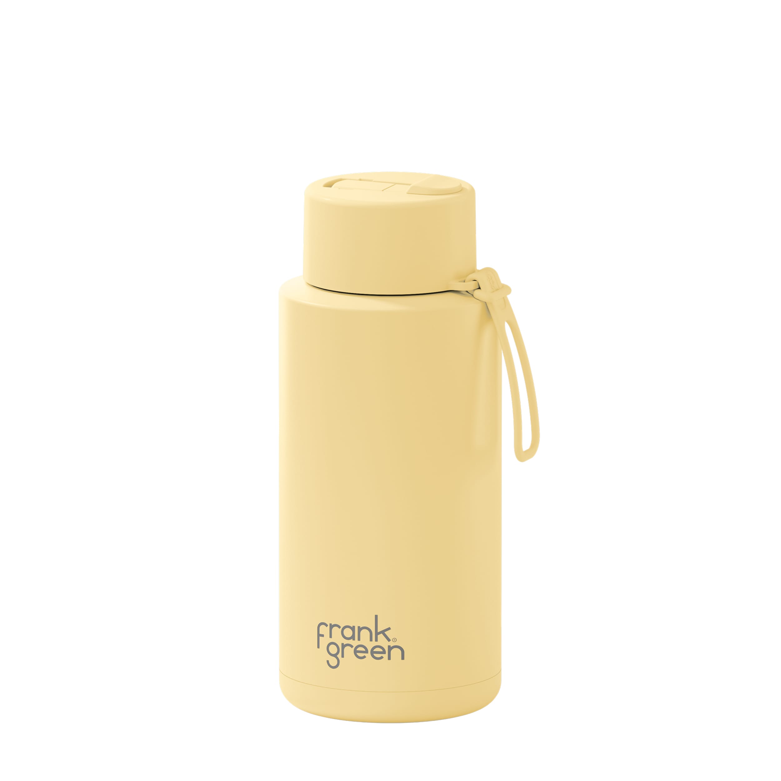 frank green 34oz Reusable Bottle with Flip Straw Lid - Buttermilk