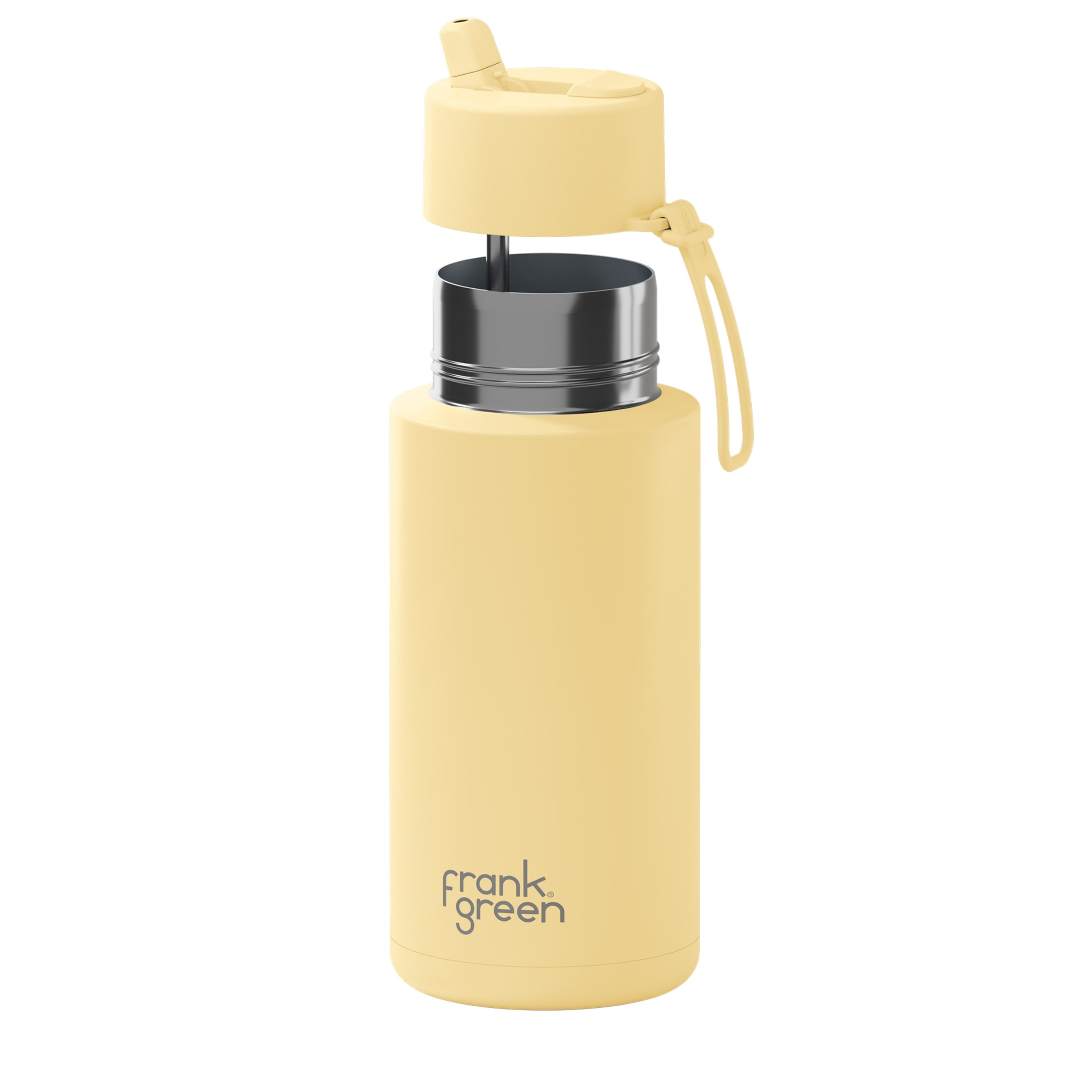 frank green 34oz Reusable Bottle with Flip Straw Lid - Buttermilk