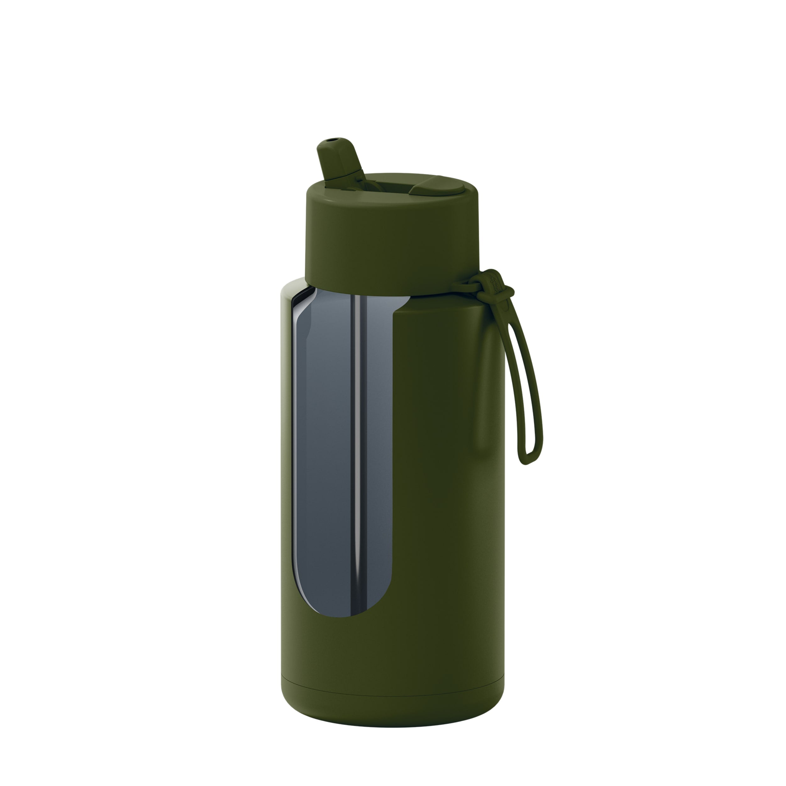 frank green 34oz Reusable Bottle with Flip Straw Lid - Khaki
