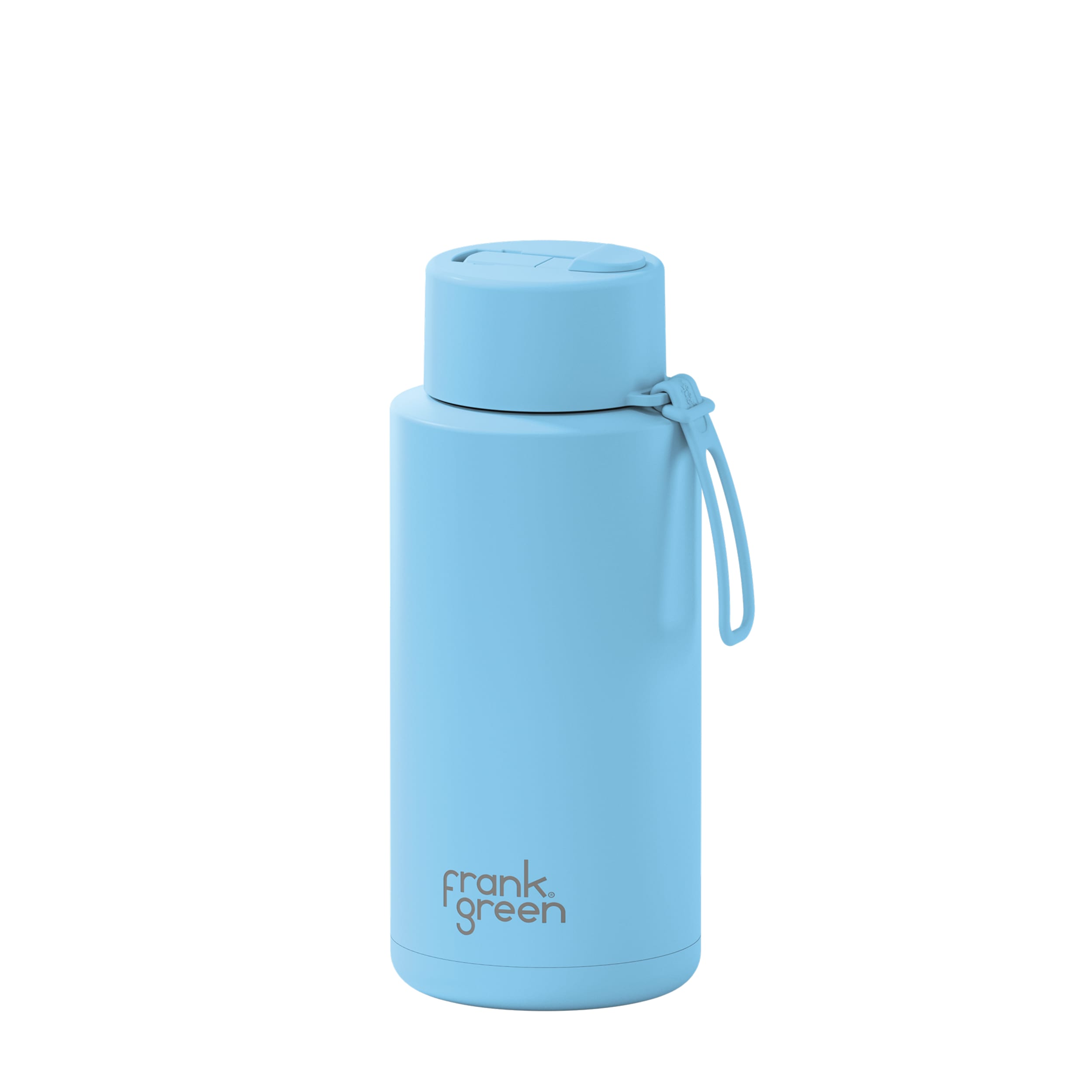 frank green 34oz Reusable Bottle with Flip Straw Lid - Sky Blue