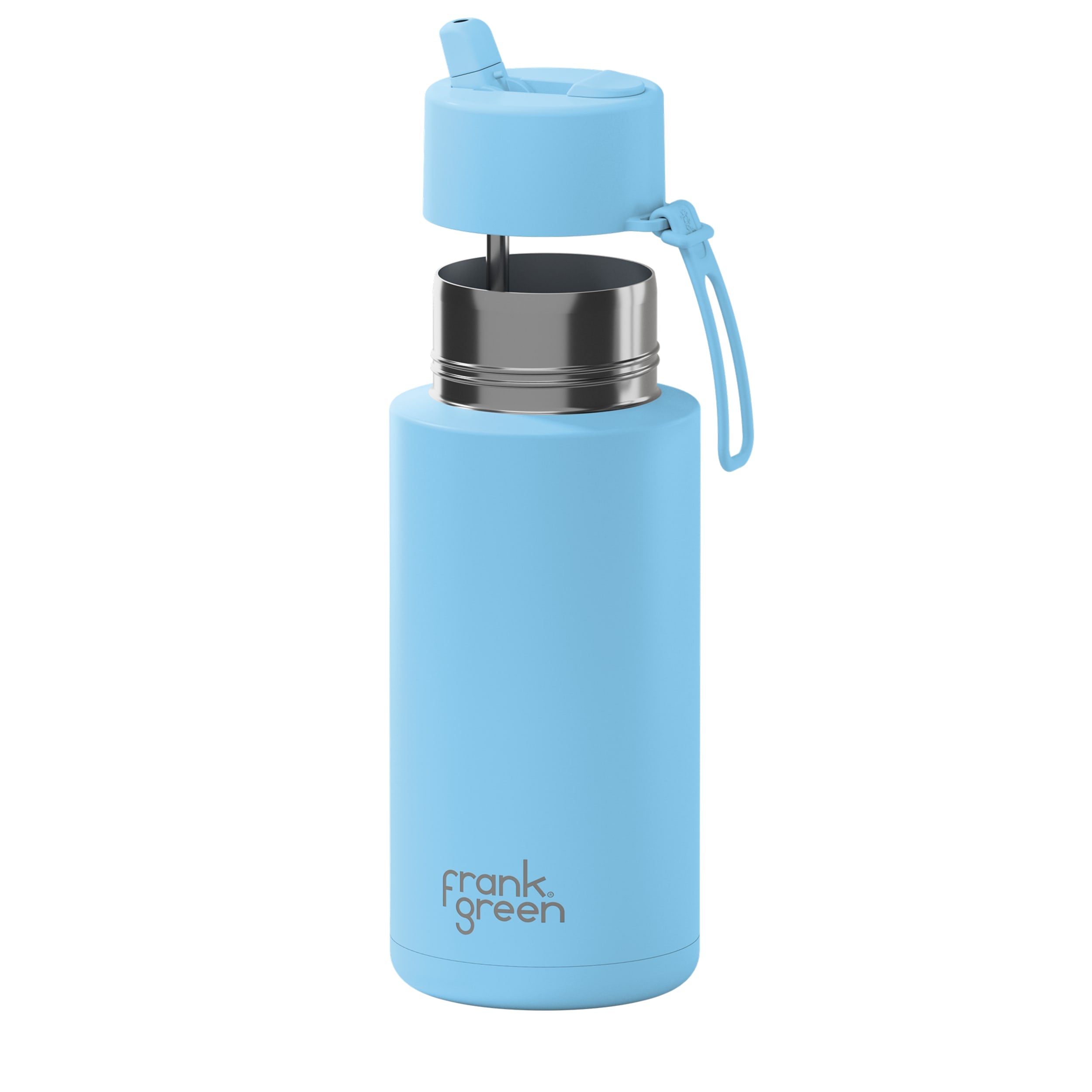 frank green 34oz Reusable Bottle with Flip Straw Lid - Sky Blue