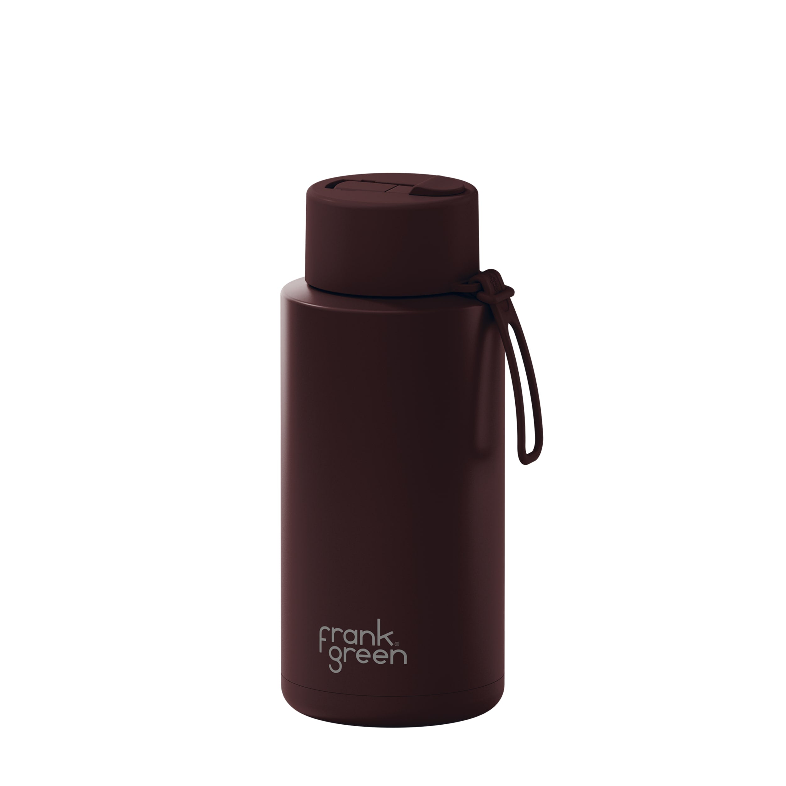 frank green 34oz Reusable Bottle with Flip Straw Lid - Chocolate