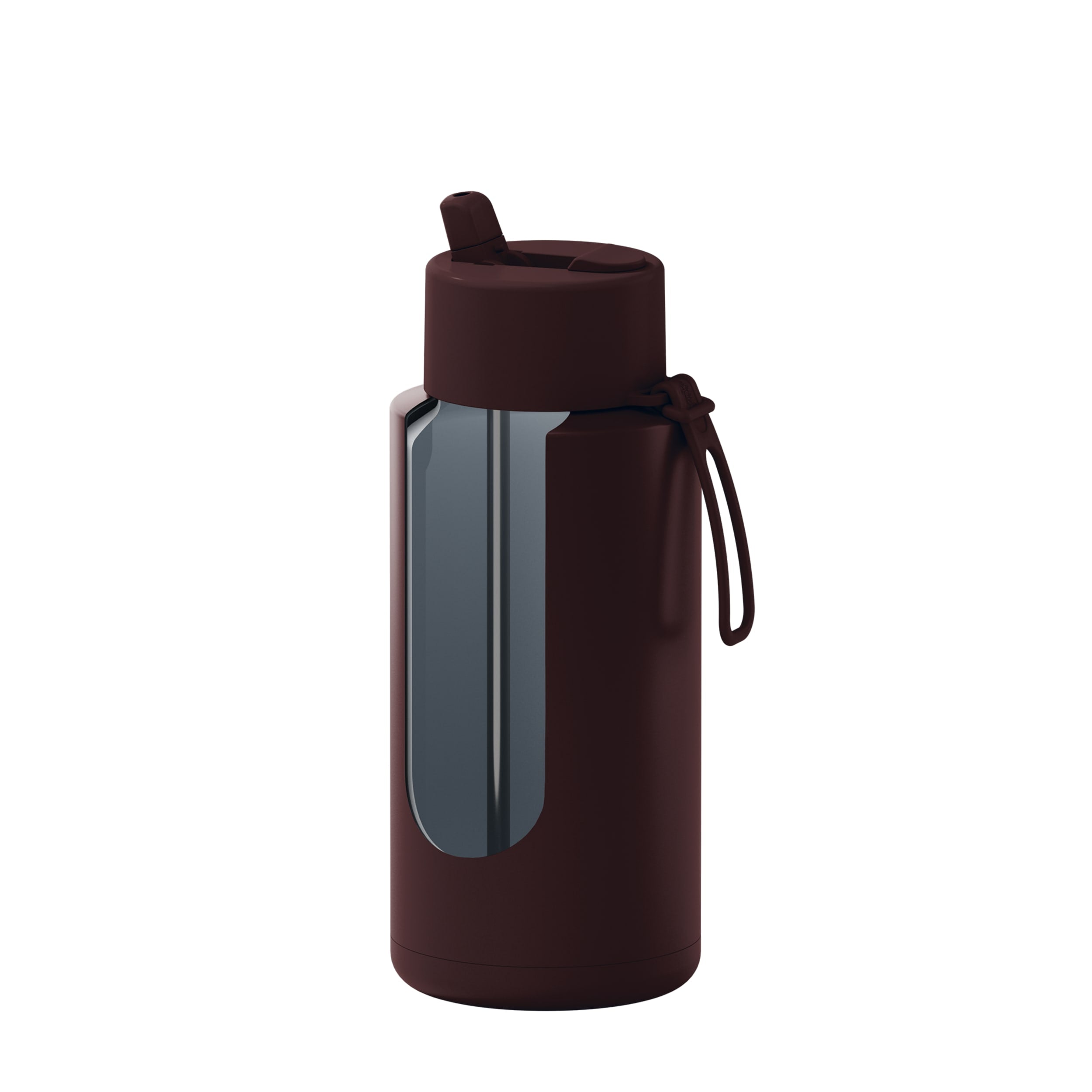 frank green 34oz Reusable Bottle with Flip Straw Lid - Chocolate