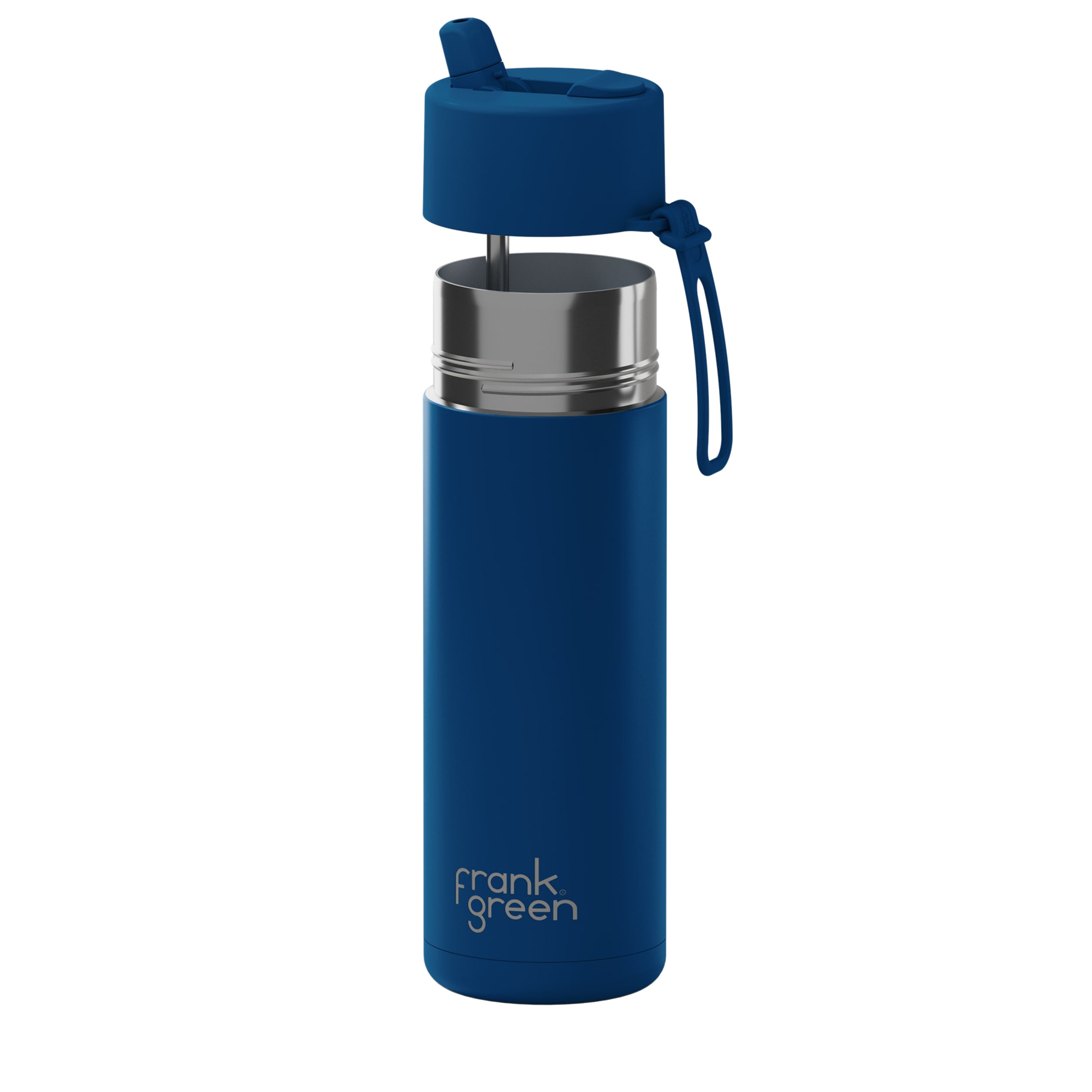 frank green 20oz Reusable Bottle with Flip Straw Lid - Deep Ocean