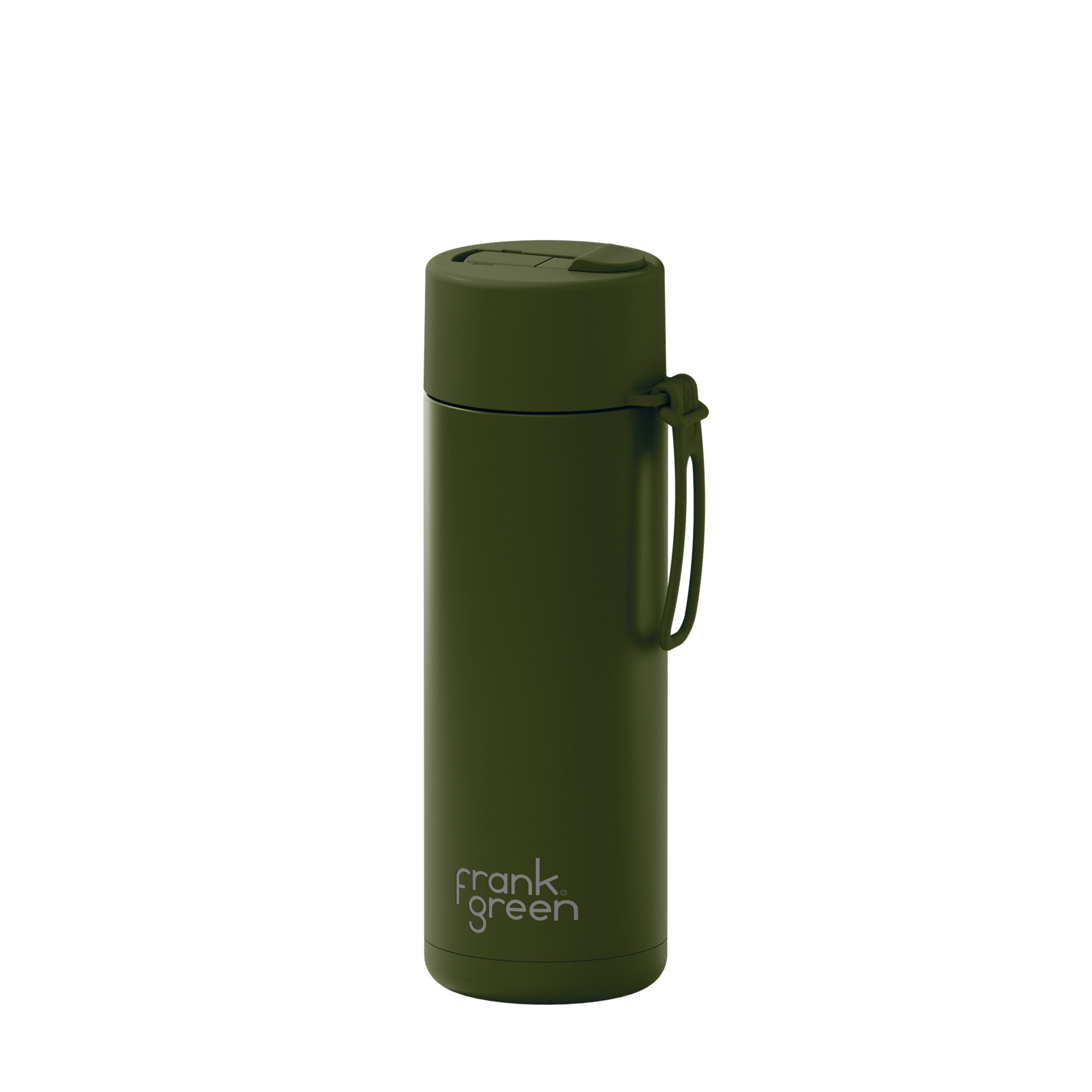 frank green 20oz Reusable Bottle with Flip Straw Lid - Khaki