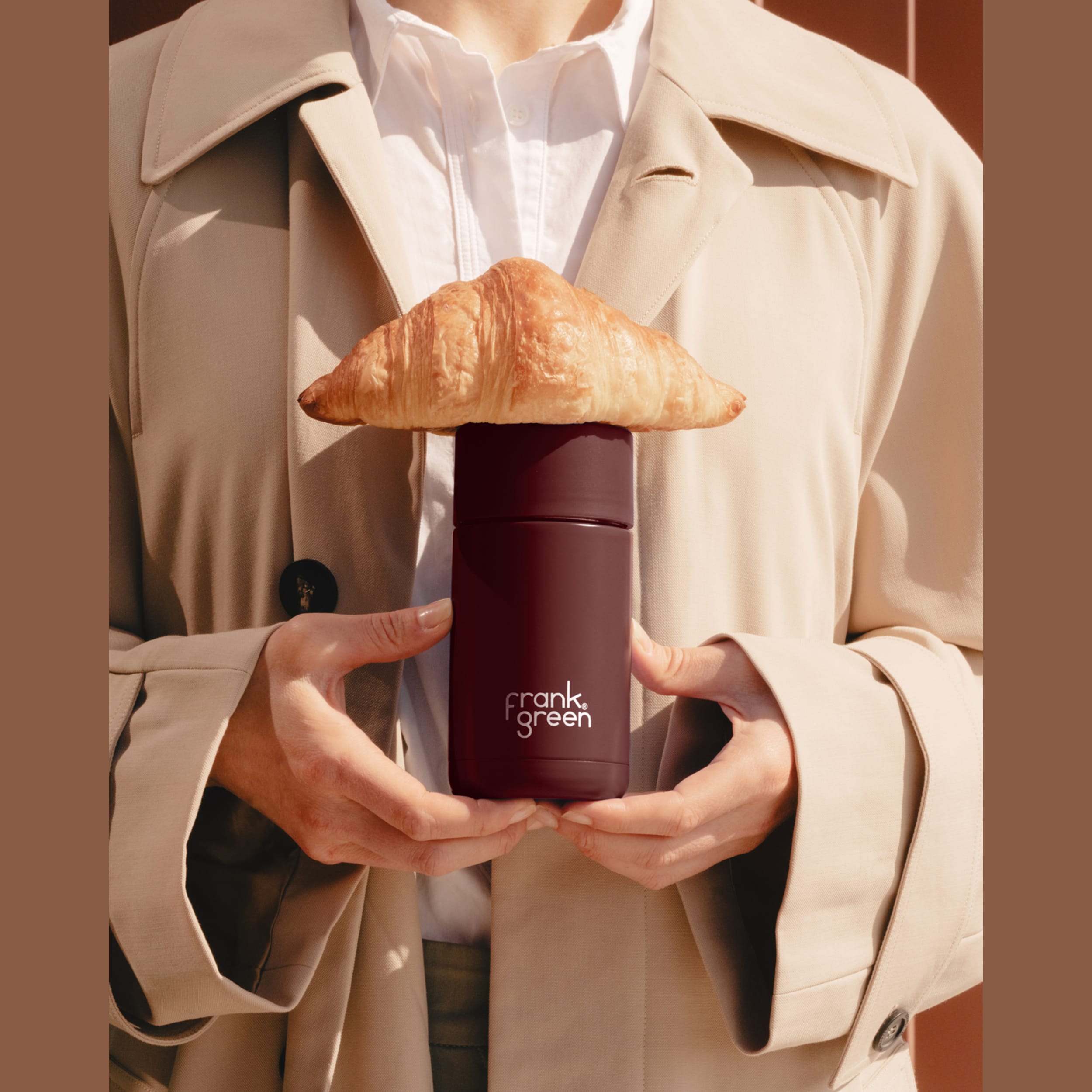 frank green 12oz Ceramic Reusable Cup - Chocolate
