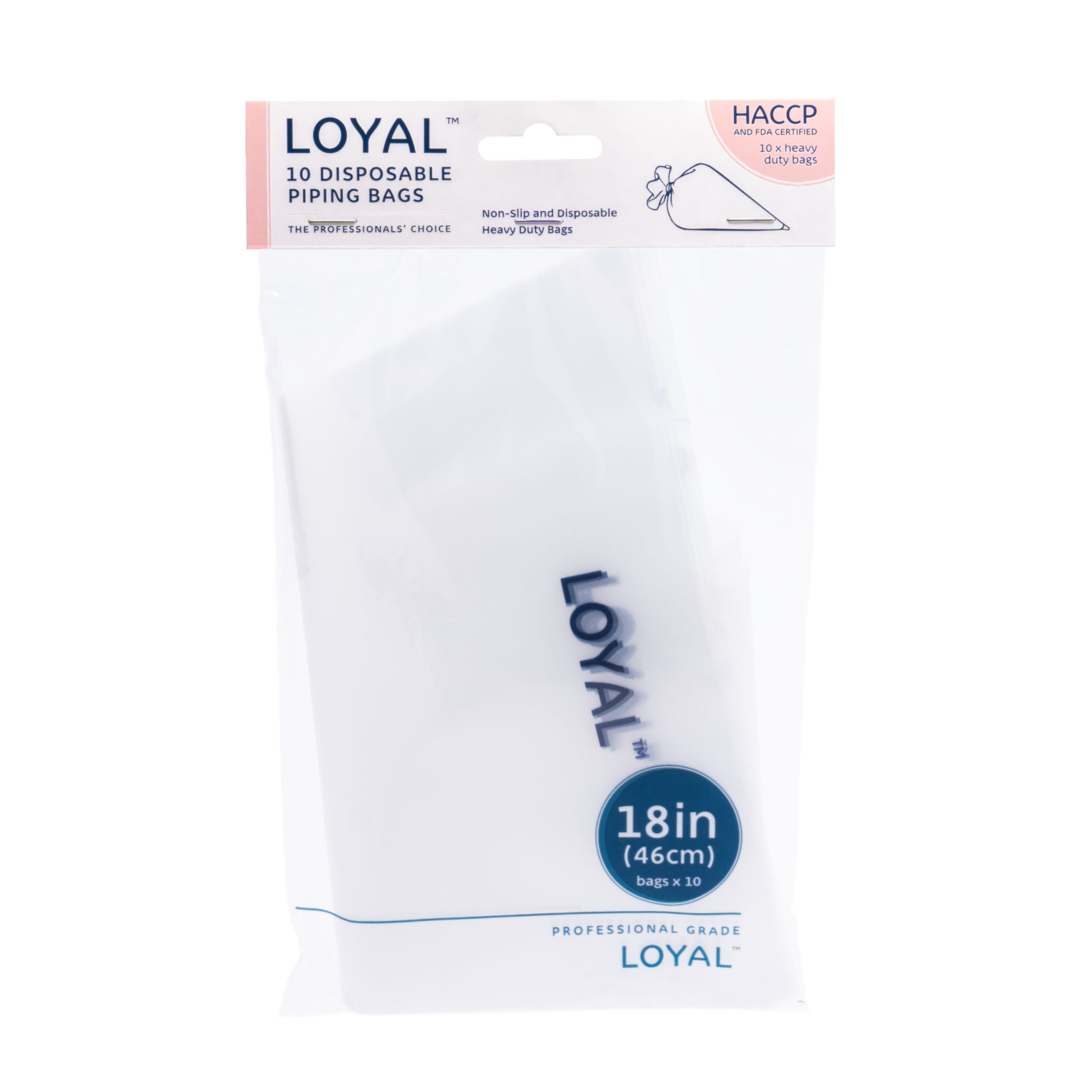LOYAL Disposable Piping Bags Clear 18 Inch 10 Piece