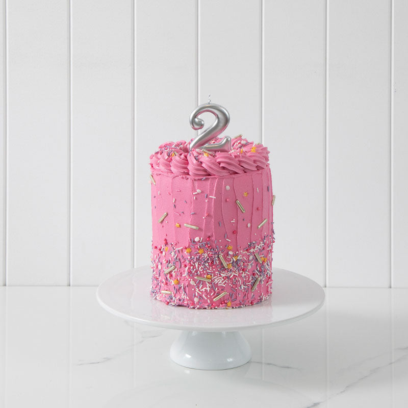 Cake & Candle Candle Number 2 Silver