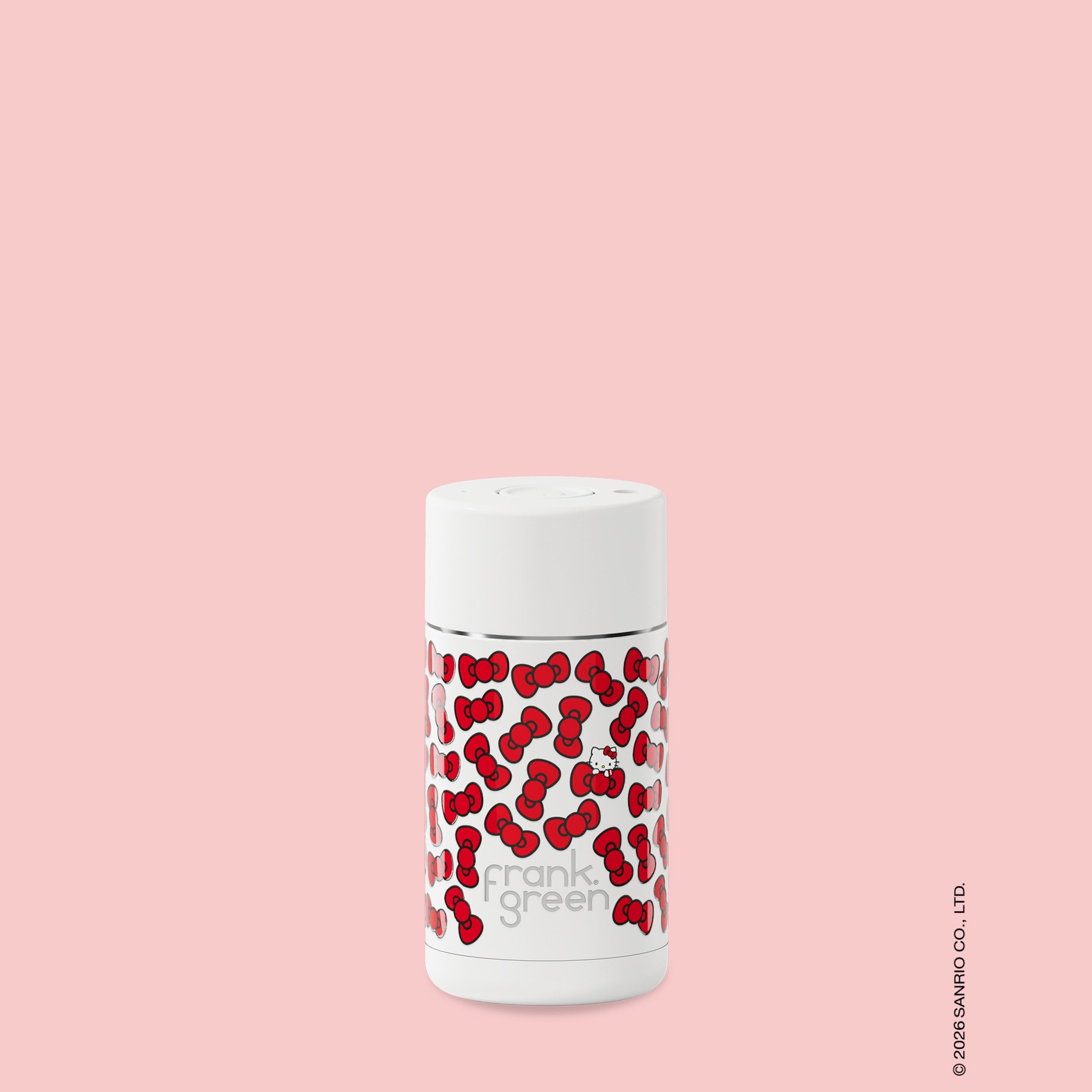 frank green 12oz Reusable Cup Hello Kitty with Push Button Lid (Bow Edition)