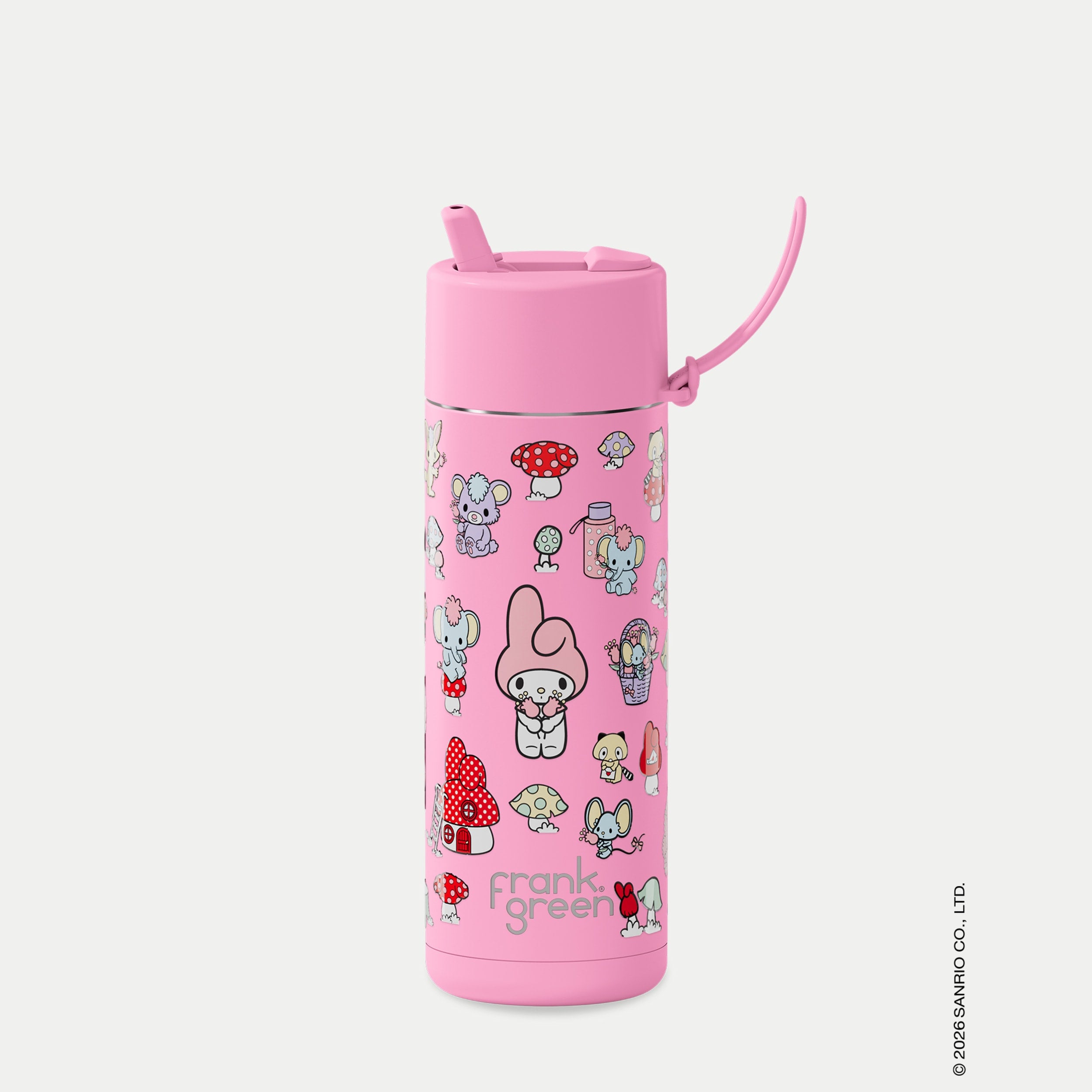 frank green 20oz Reusable Bottle My Melody with Flip Straw Lid