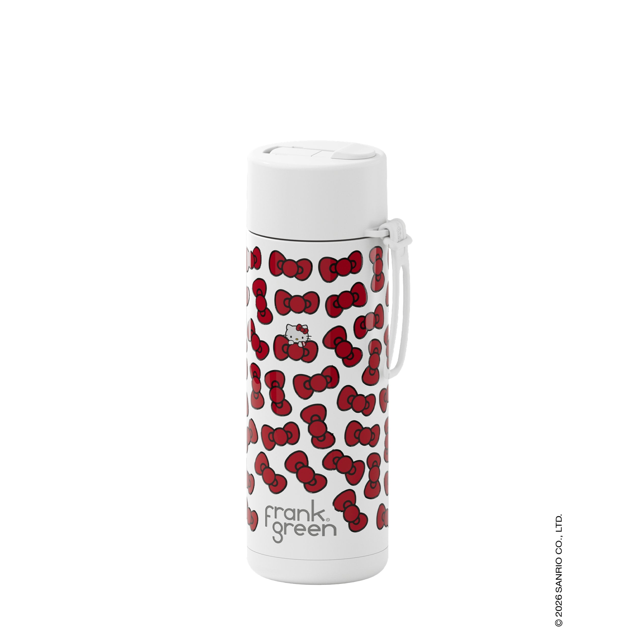 frank green 20oz Reusable Bottle Hello Kitty with Flip Straw Lid (Bow Edition)