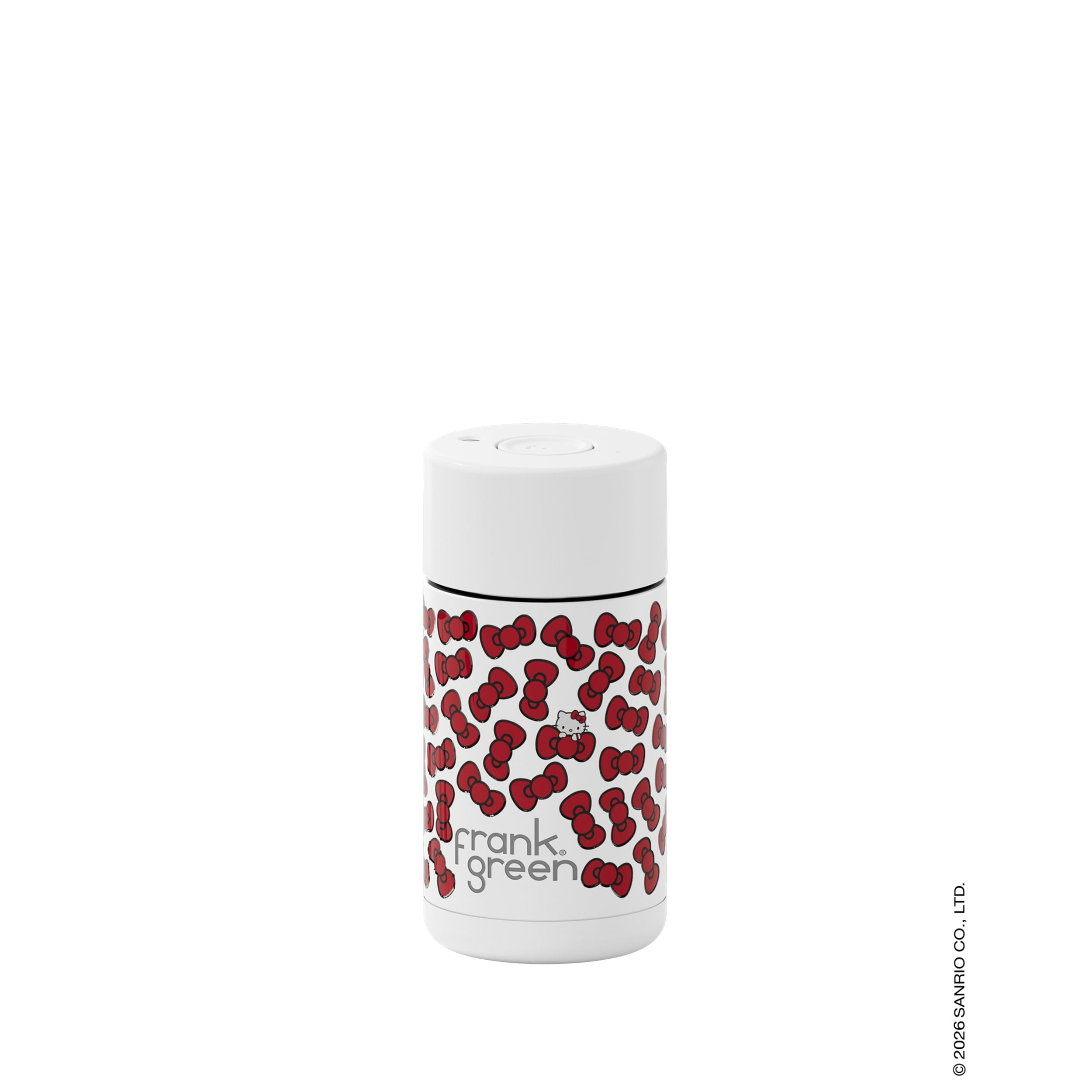 frank green 12oz Reusable Cup Hello Kitty with Push Button Lid (Bow Edition)