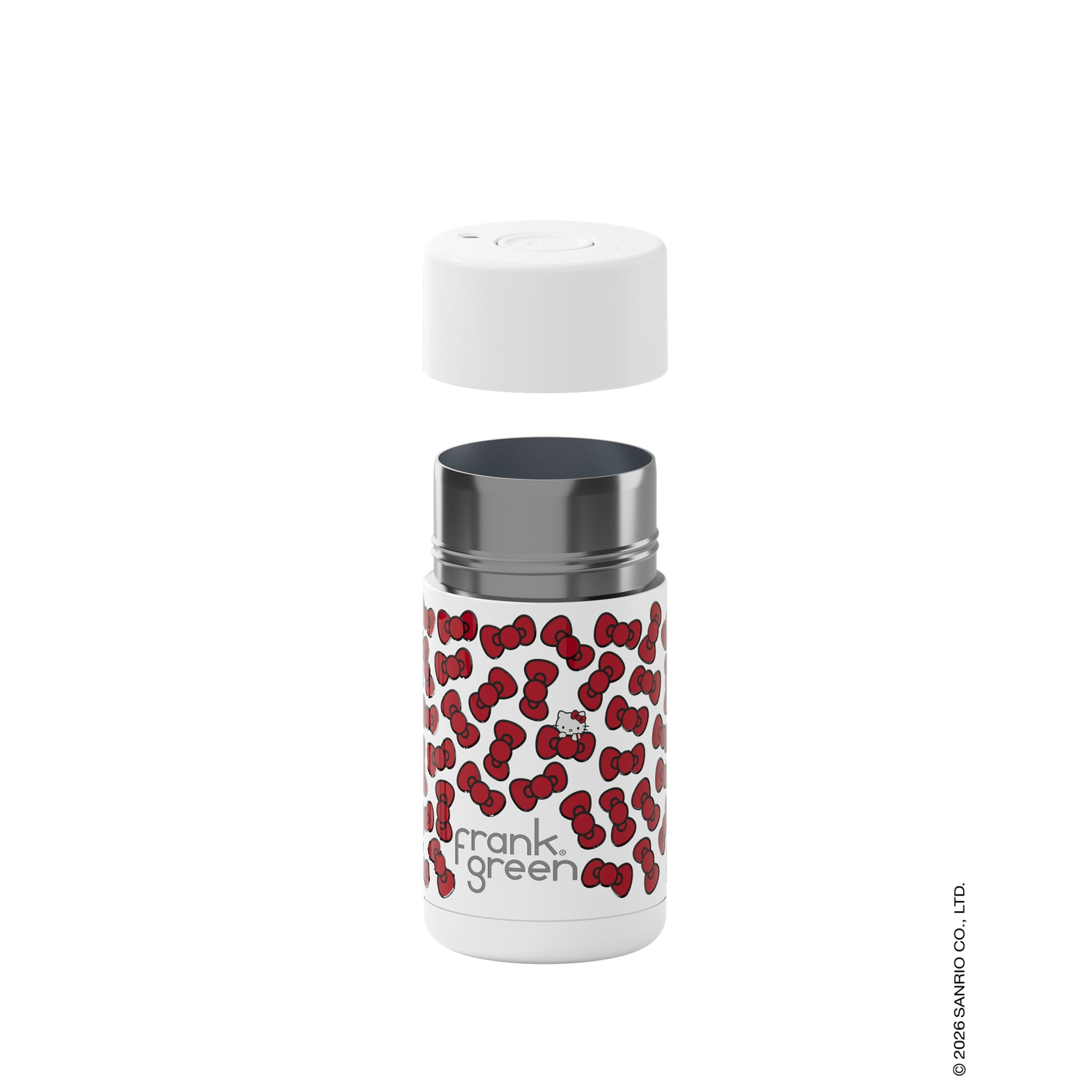 frank green 12oz Reusable Cup Hello Kitty with Push Button Lid (Bow Edition)