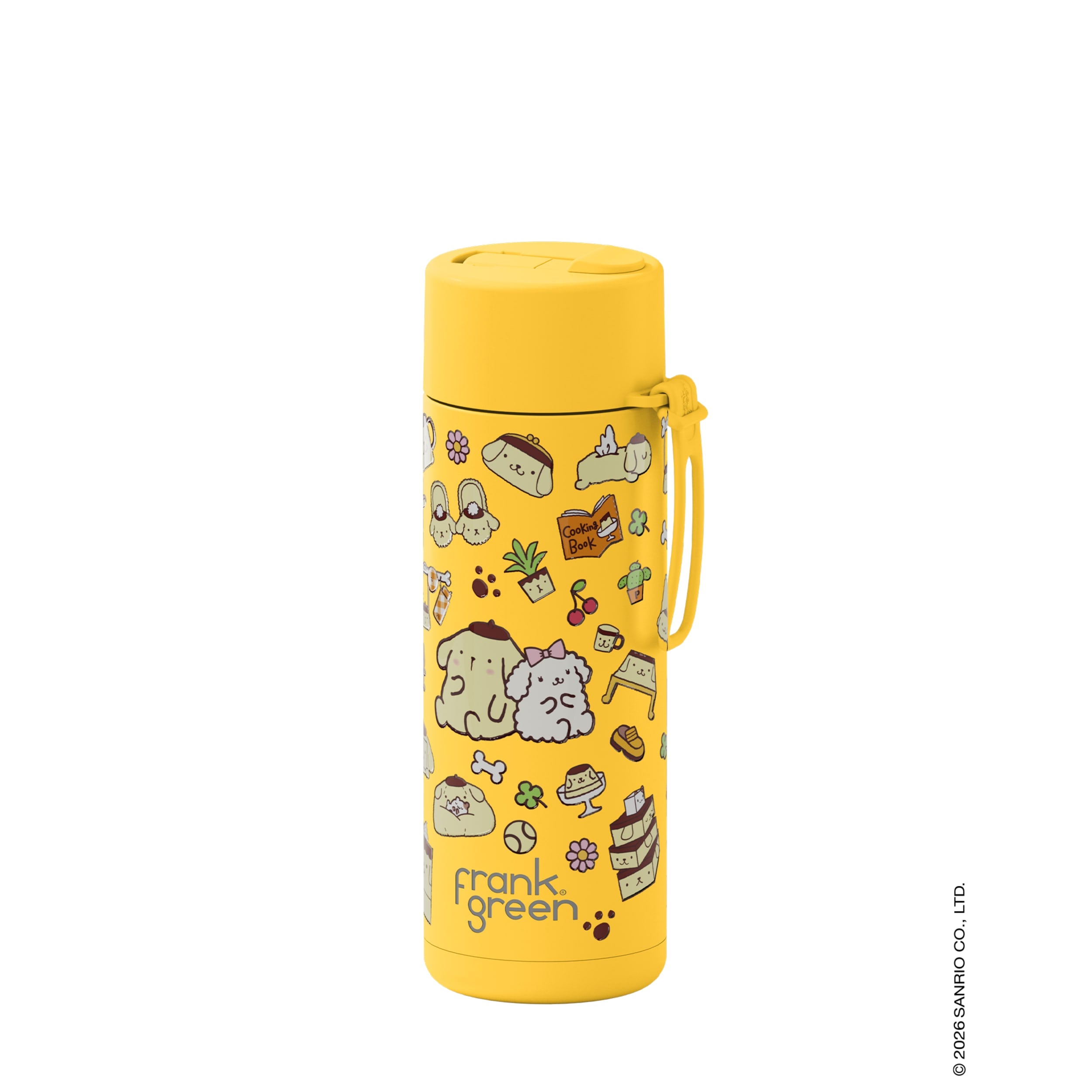 frank green 20oz Reusable Bottle PomPomPurin with Flip Straw Lid