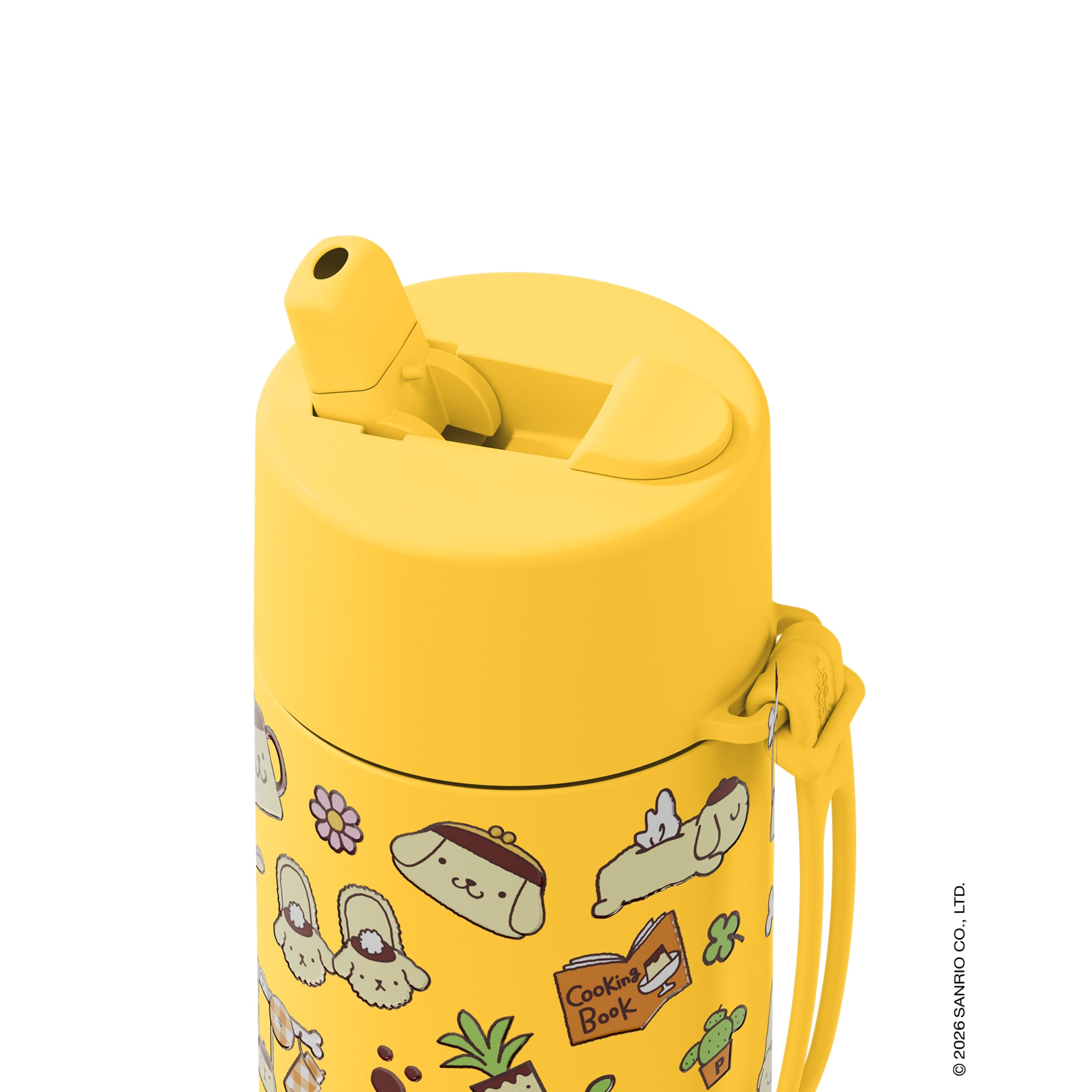 frank green 20oz Reusable Bottle PomPomPurin with Flip Straw Lid