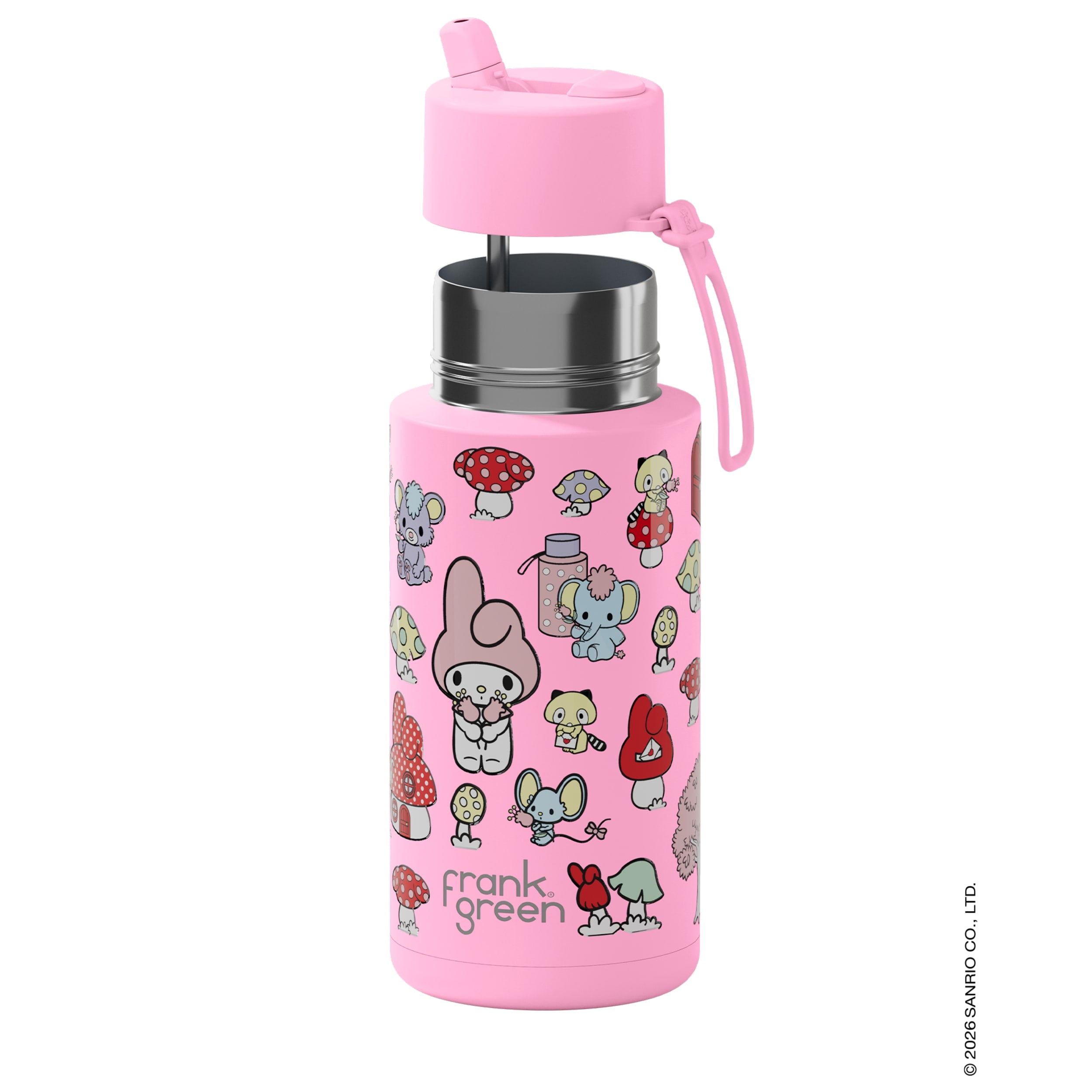 frank green 34oz Reusable Bottle My Melody with Flip Straw Lid