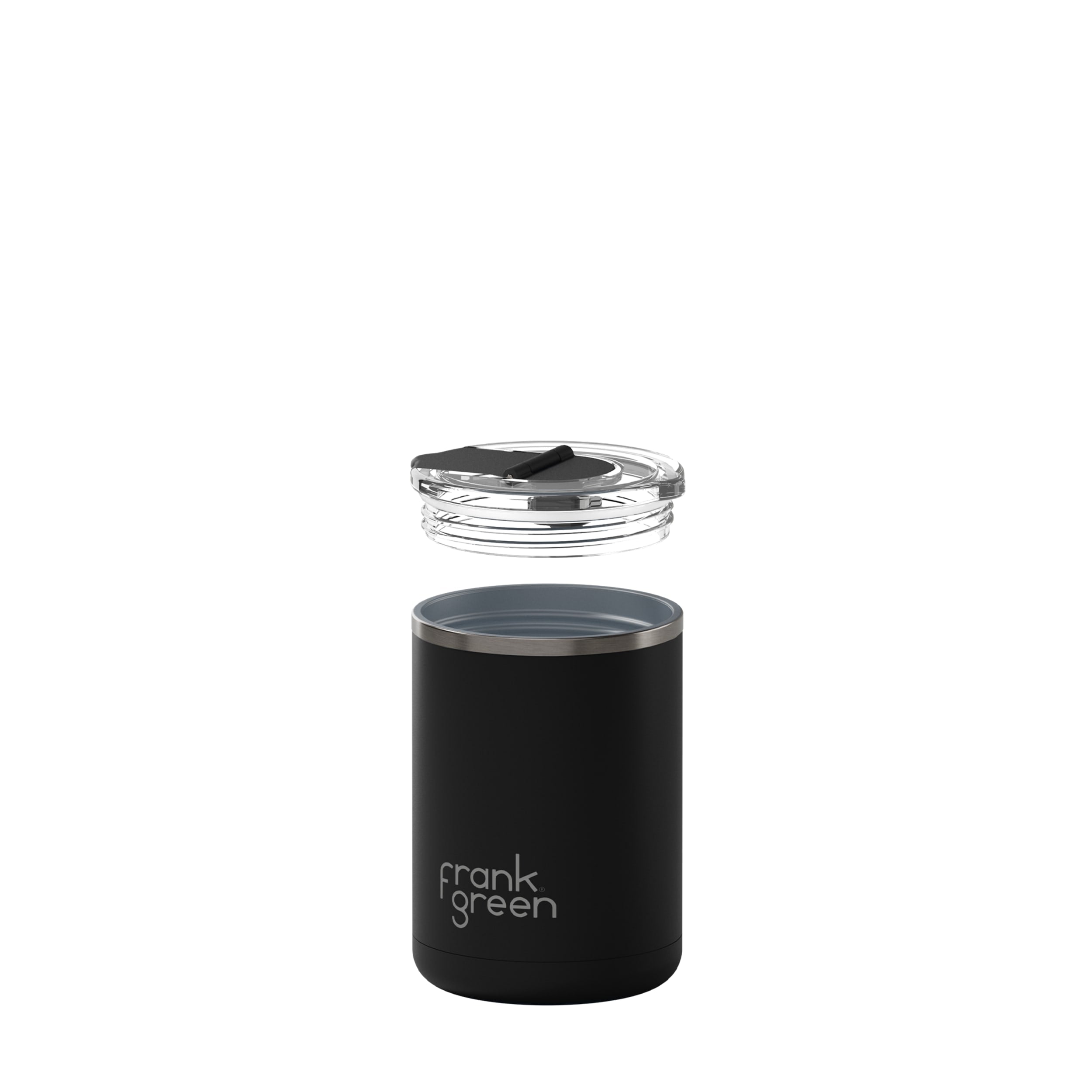 frank green 12oz Ceramic Coffee Cup with Hinged Screw Lid - Midnight
