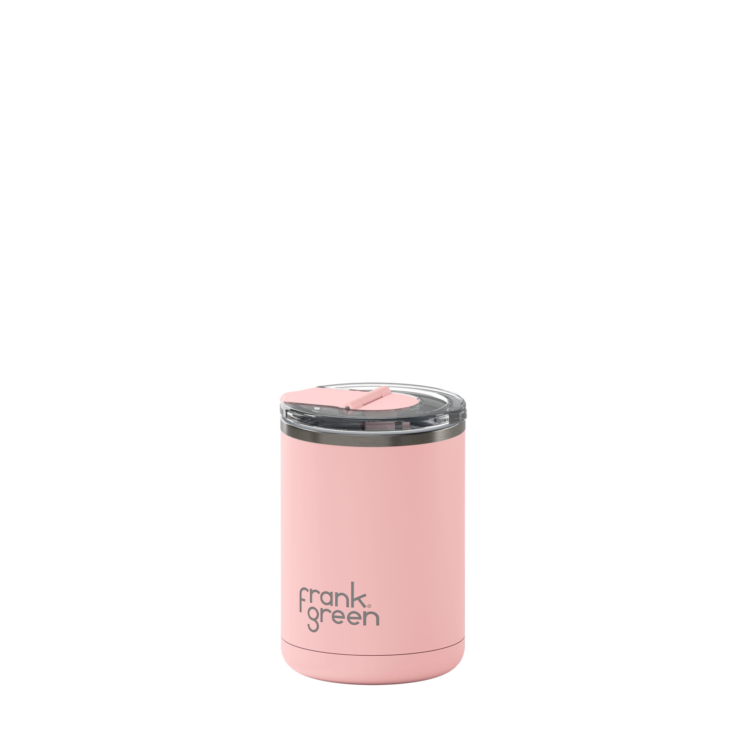 frank green 12oz Ceramic Coffee Cup with Hinged Screw Lid - Blushed