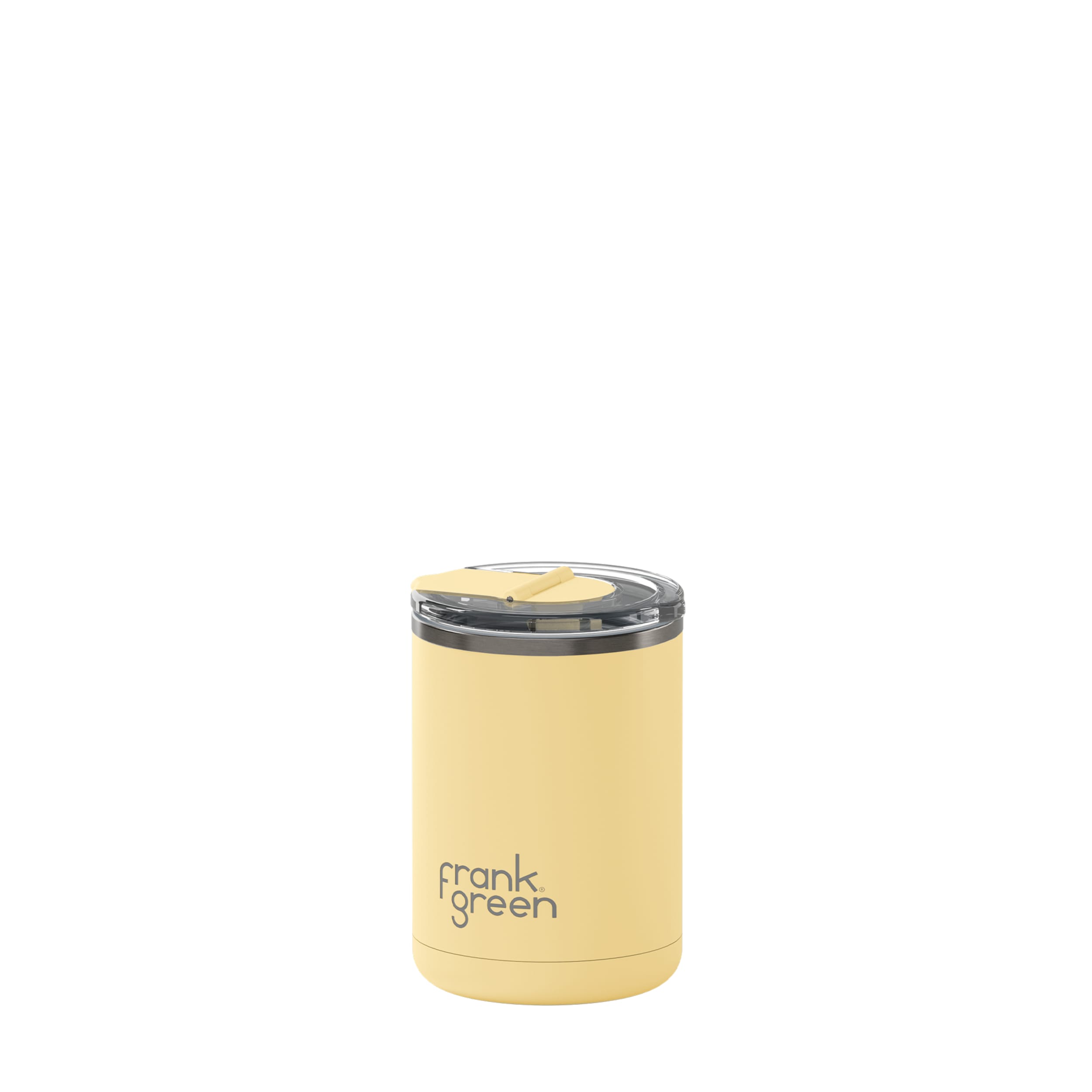 frank green 12oz Ceramic Coffee Cup with Hinged Screw Lid - Buttermilk