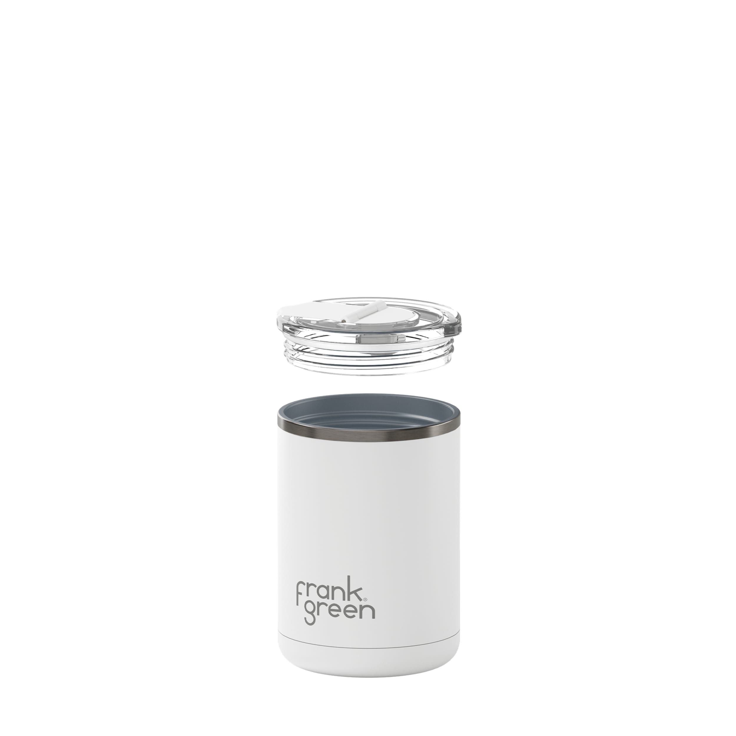 frank green 12oz Ceramic Coffee Cup with Hinged Screw Lid - Cloud