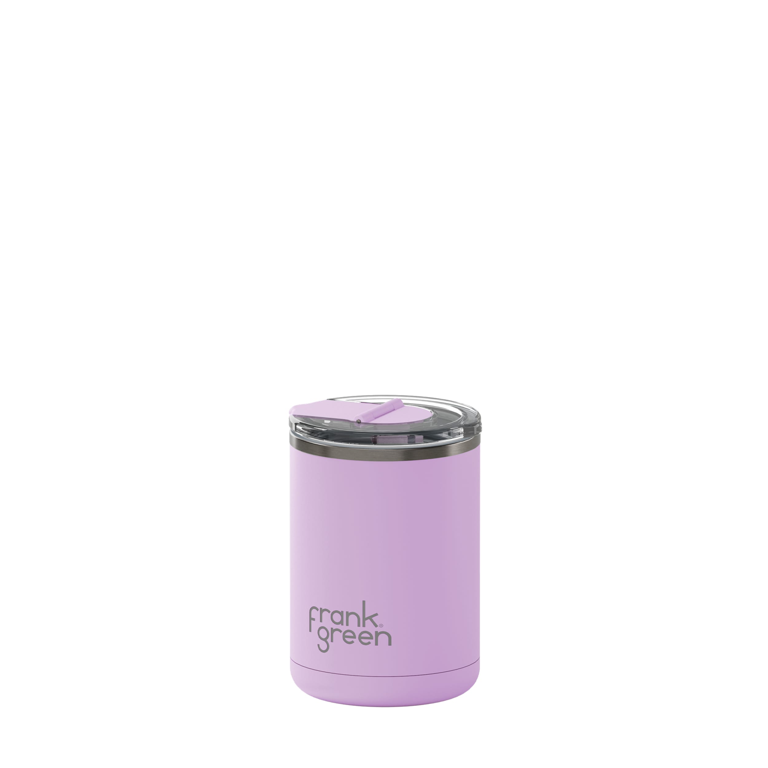 frank green 12oz Ceramic Coffee Cup with Hinged Screw Lid - Lilac Haze