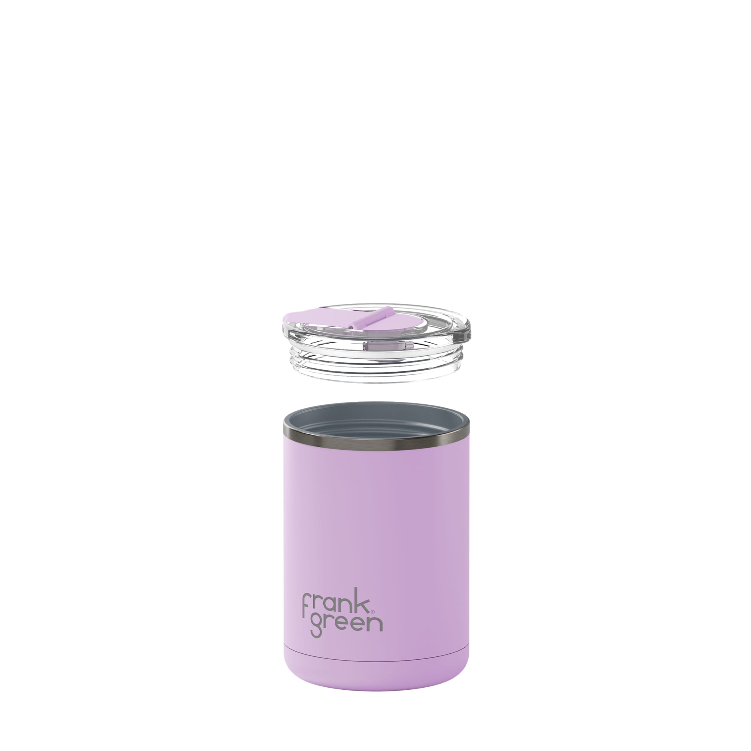 frank green 12oz Ceramic Coffee Cup with Hinged Screw Lid - Lilac Haze