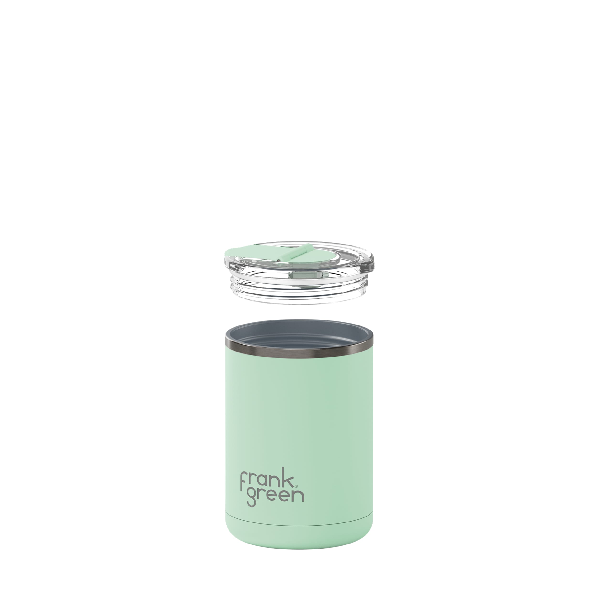 frank green 12oz Ceramic Coffee Cup with Hinged Screw Lid - Mint Gelato