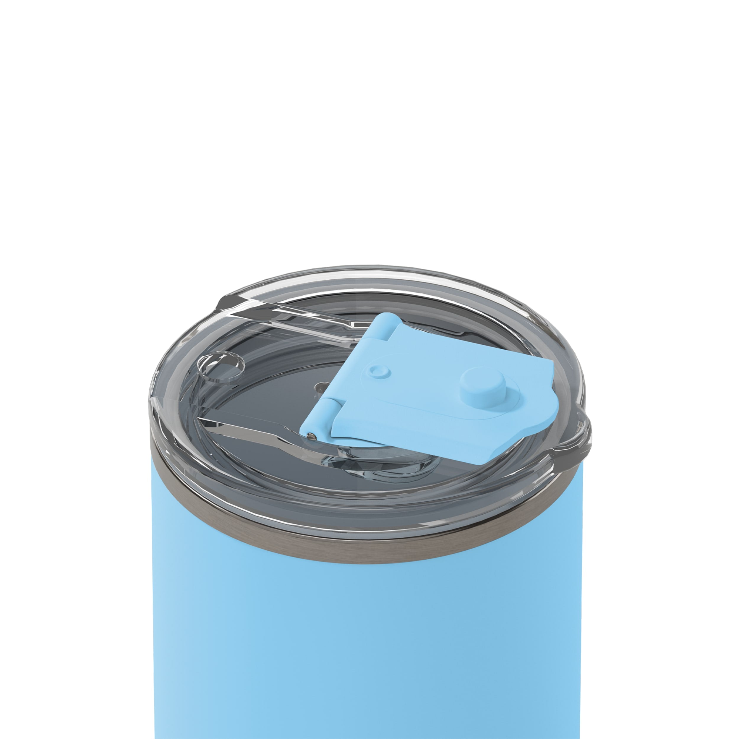 frank green 12oz Ceramic Coffee Cup with Hinged Screw Lid - Sky Blue