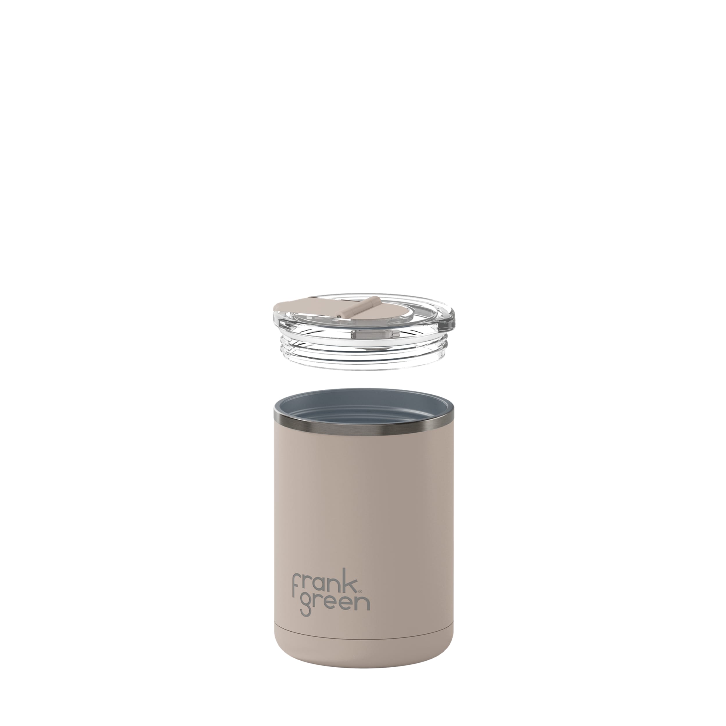 frank green 12oz Ceramic Coffee Cup with Hinged Screw Lid - Moon Dust