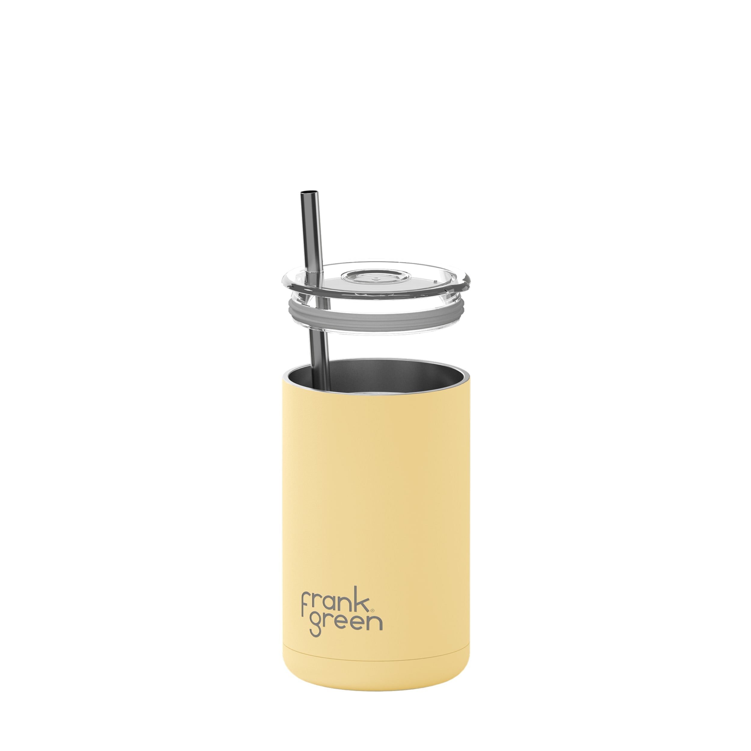 frank green 15oz Iced Coffee Cup with Straw - Buttermilk