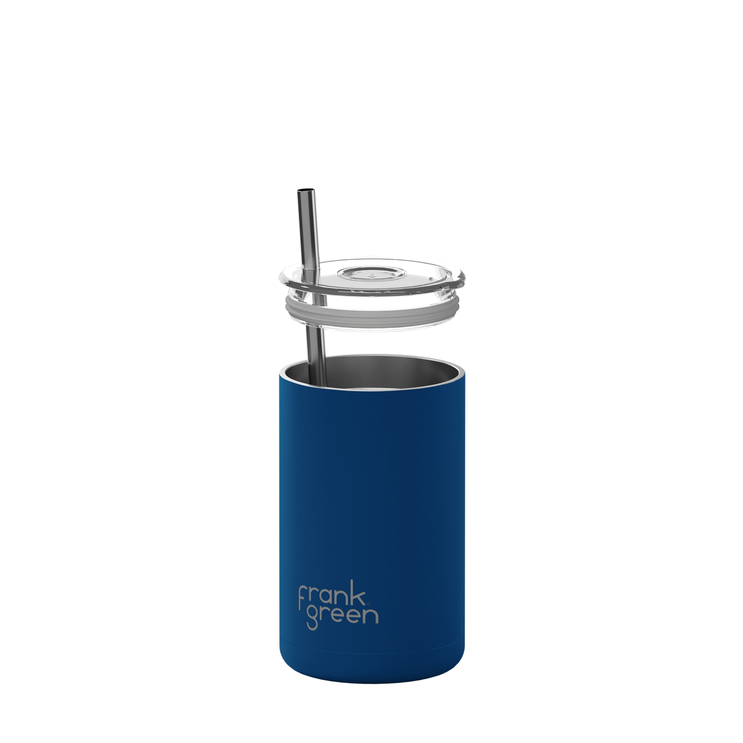 frank green 15oz Iced Coffee Cup with Straw - Deep Ocean