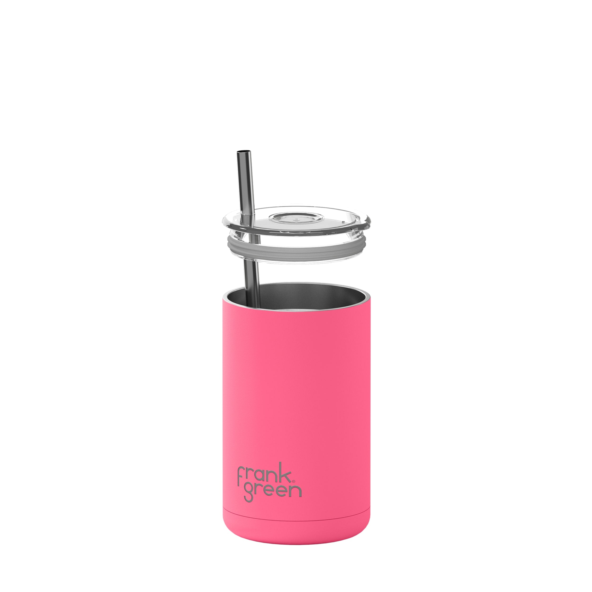 frank green 15oz Iced Coffee Cup with Straw - Bubblegum