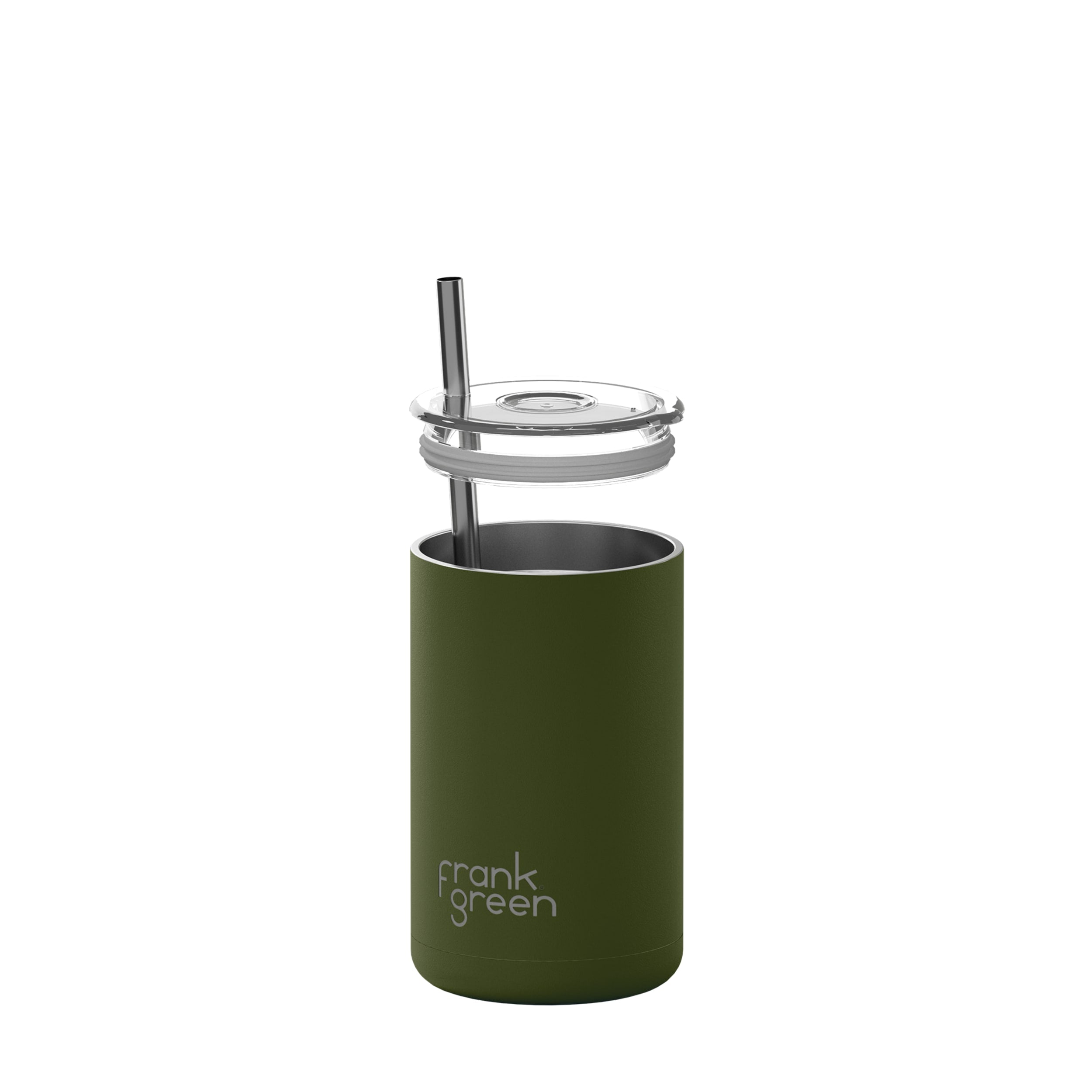 frank green 15oz Iced Coffee Cup with Straw - Khaki