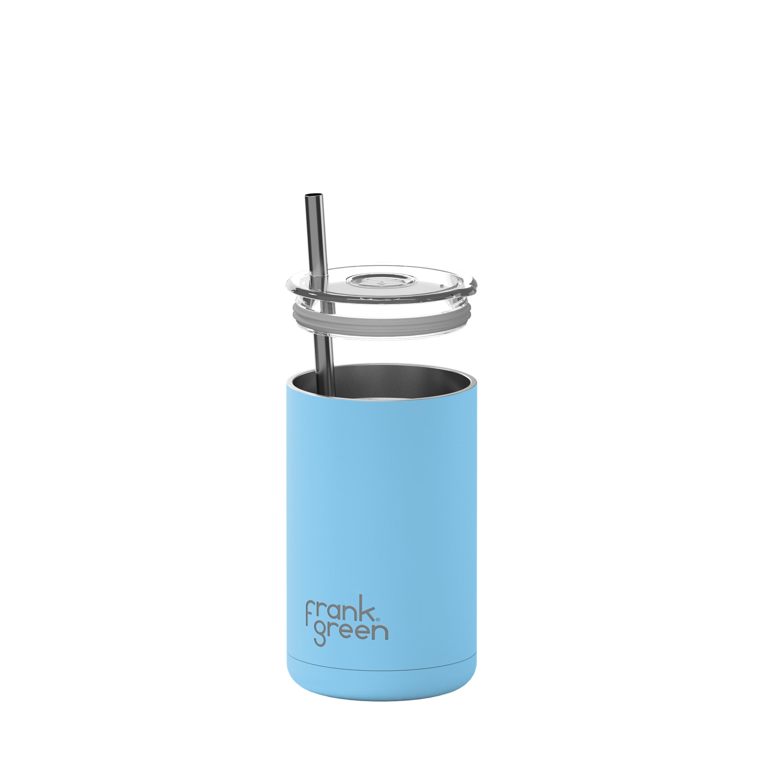 frank green 15oz Iced Coffee Cup with Straw - Sky Blue