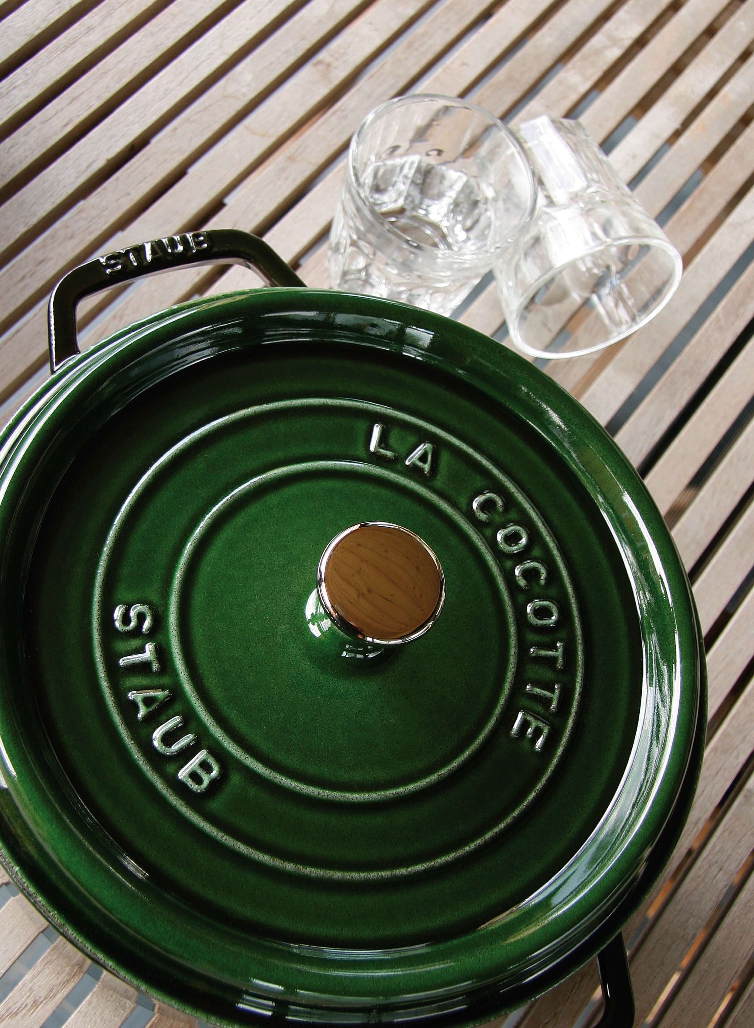 Staub Round Cocotte – 24cm Basil Green
