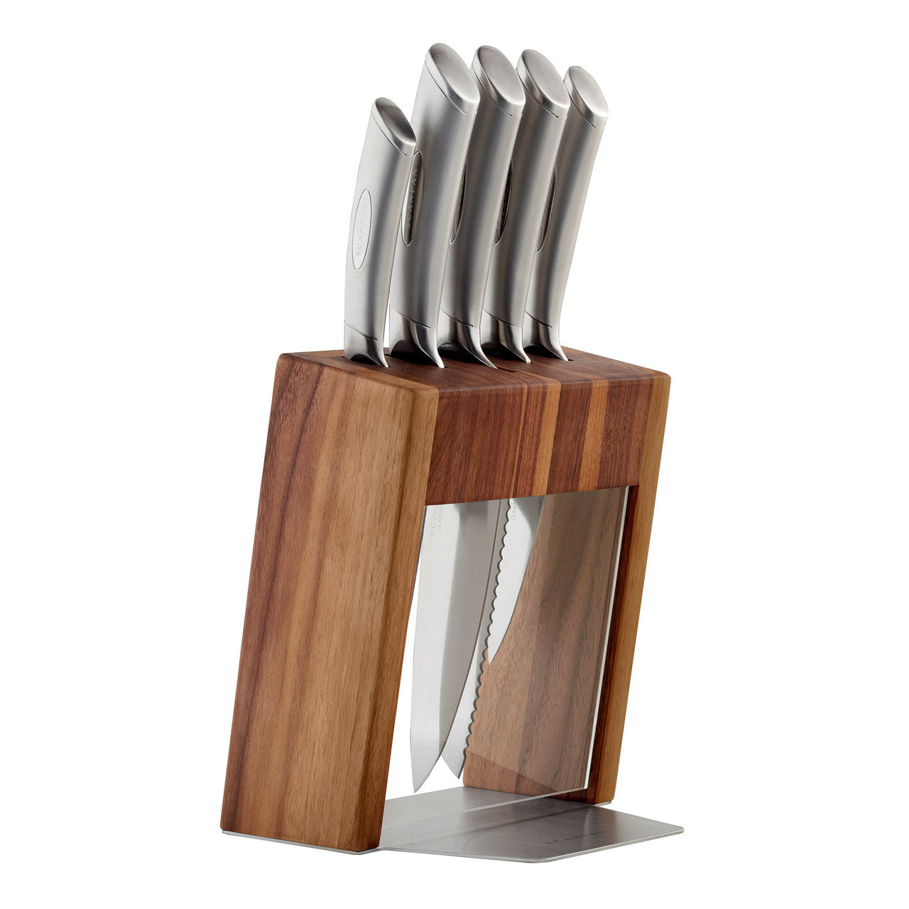 Scanpan Kalo 6 Piece Knife Block Set - Walnut
