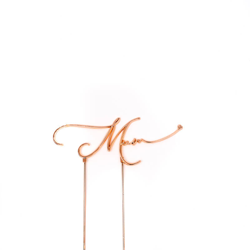 Cake & Candle Metal Cake Topper Mum Rose Gold