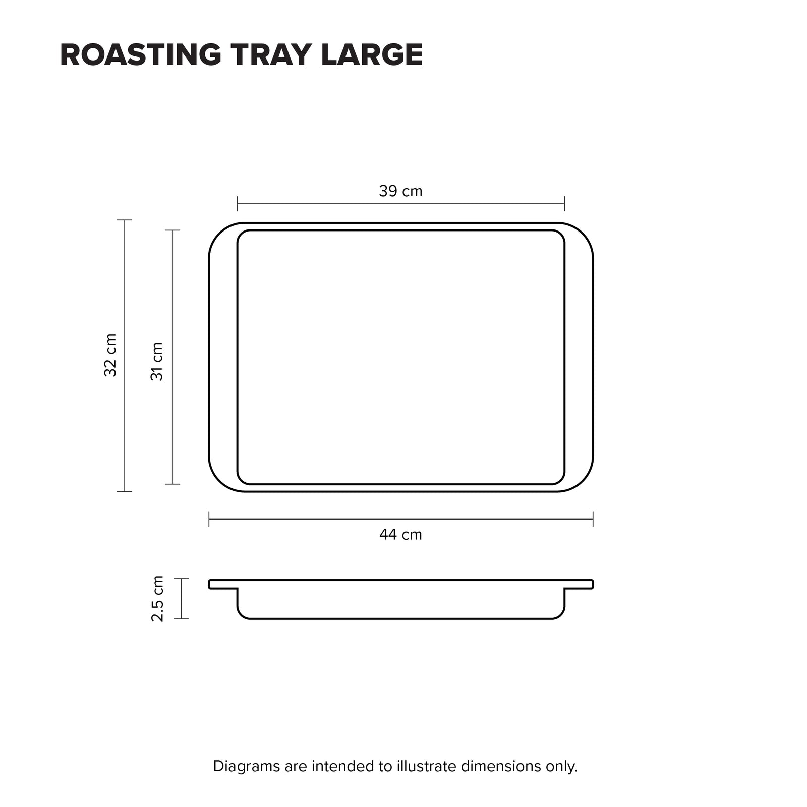 Scanpan Elektra Roasting Tray Large 39 x 31 x 2.5cm