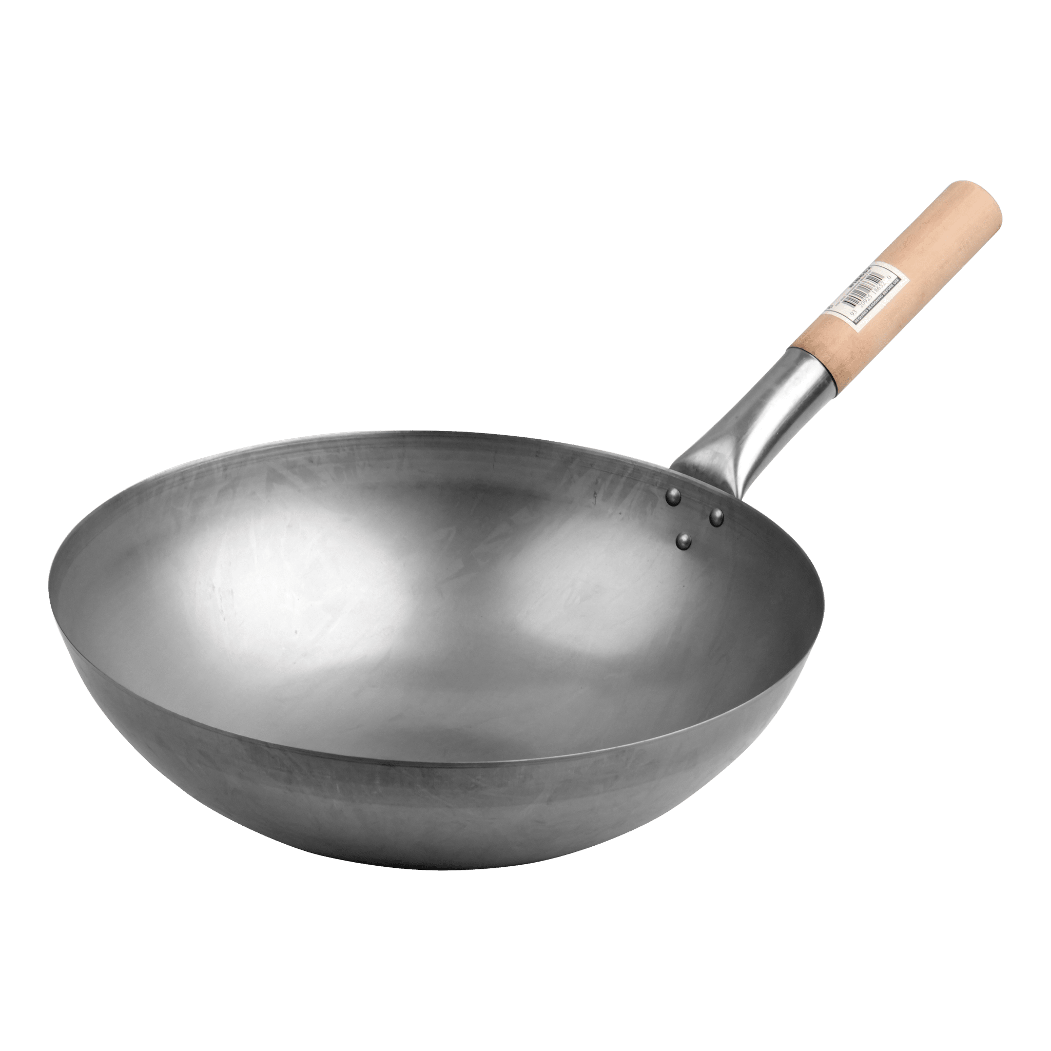 KH Classik Chef Wok 14" 350mm Wood Handle 1.2mm Unseasoned Iron