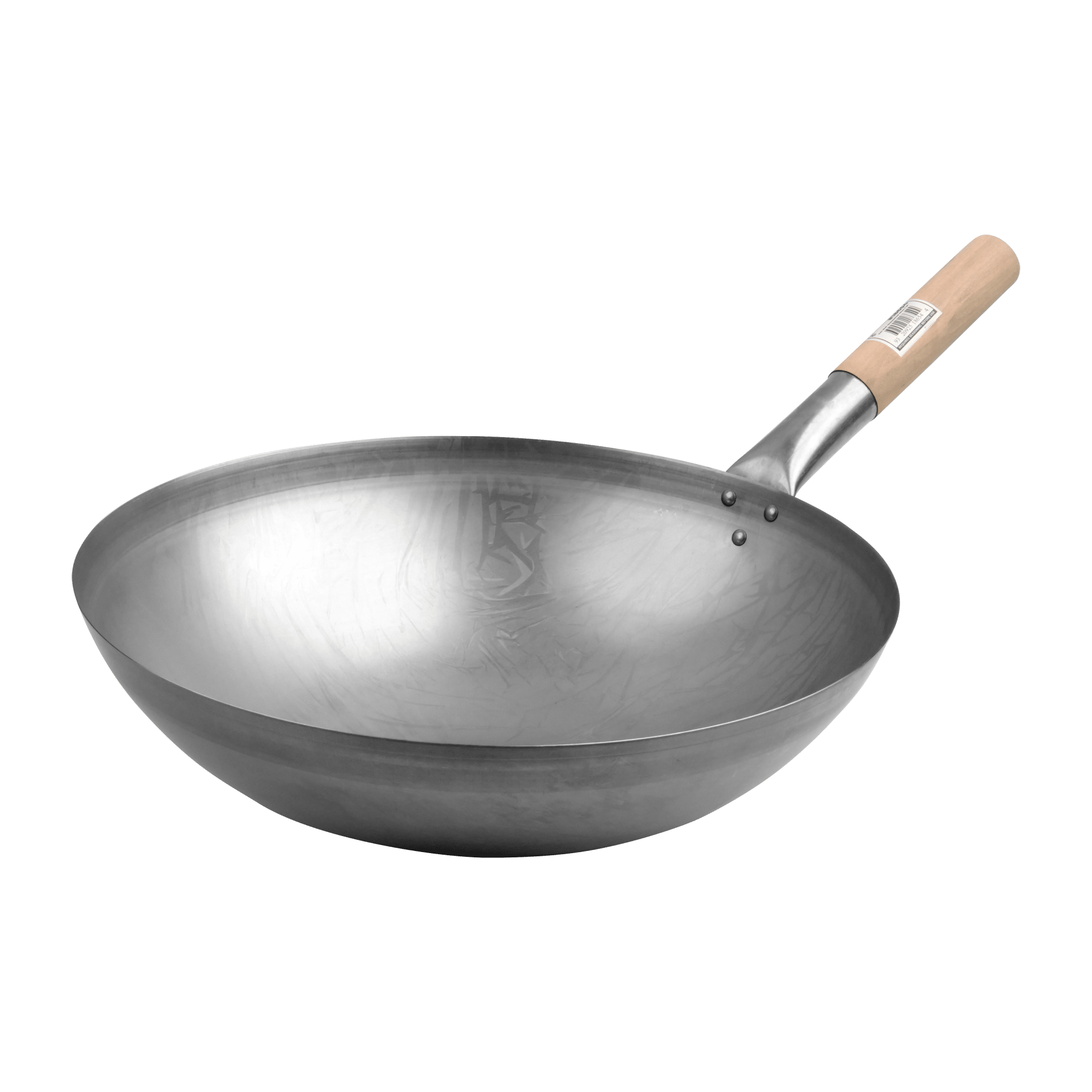 KH Classik Chef Wok 16" 400mm Wood Handle 1.2mm Unseasoned Iron