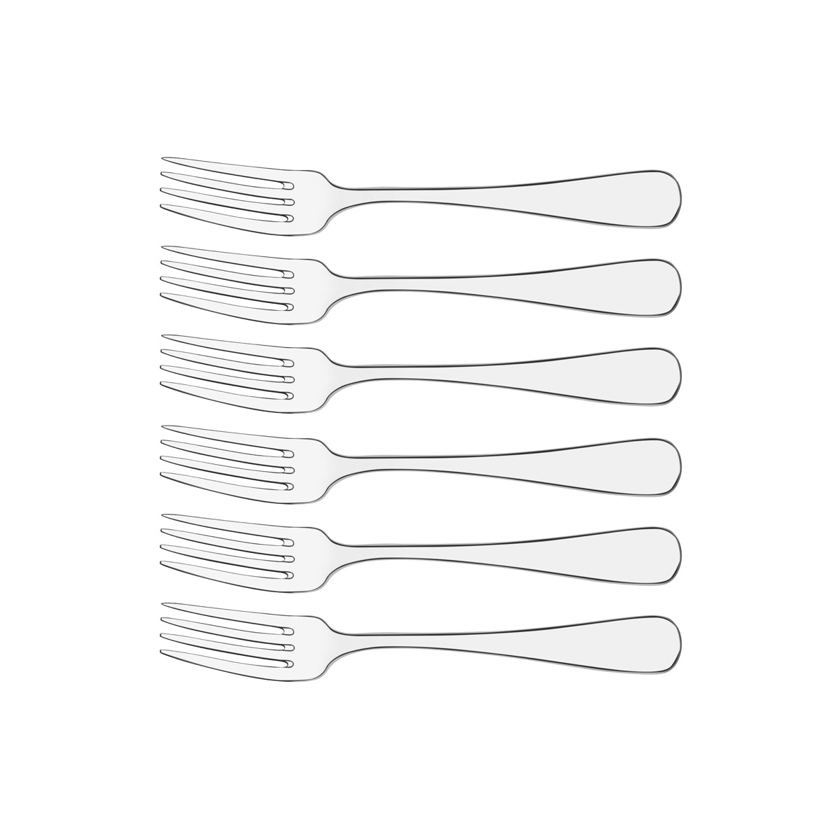 Tablekraft Gable Cake Fork Set 8pc