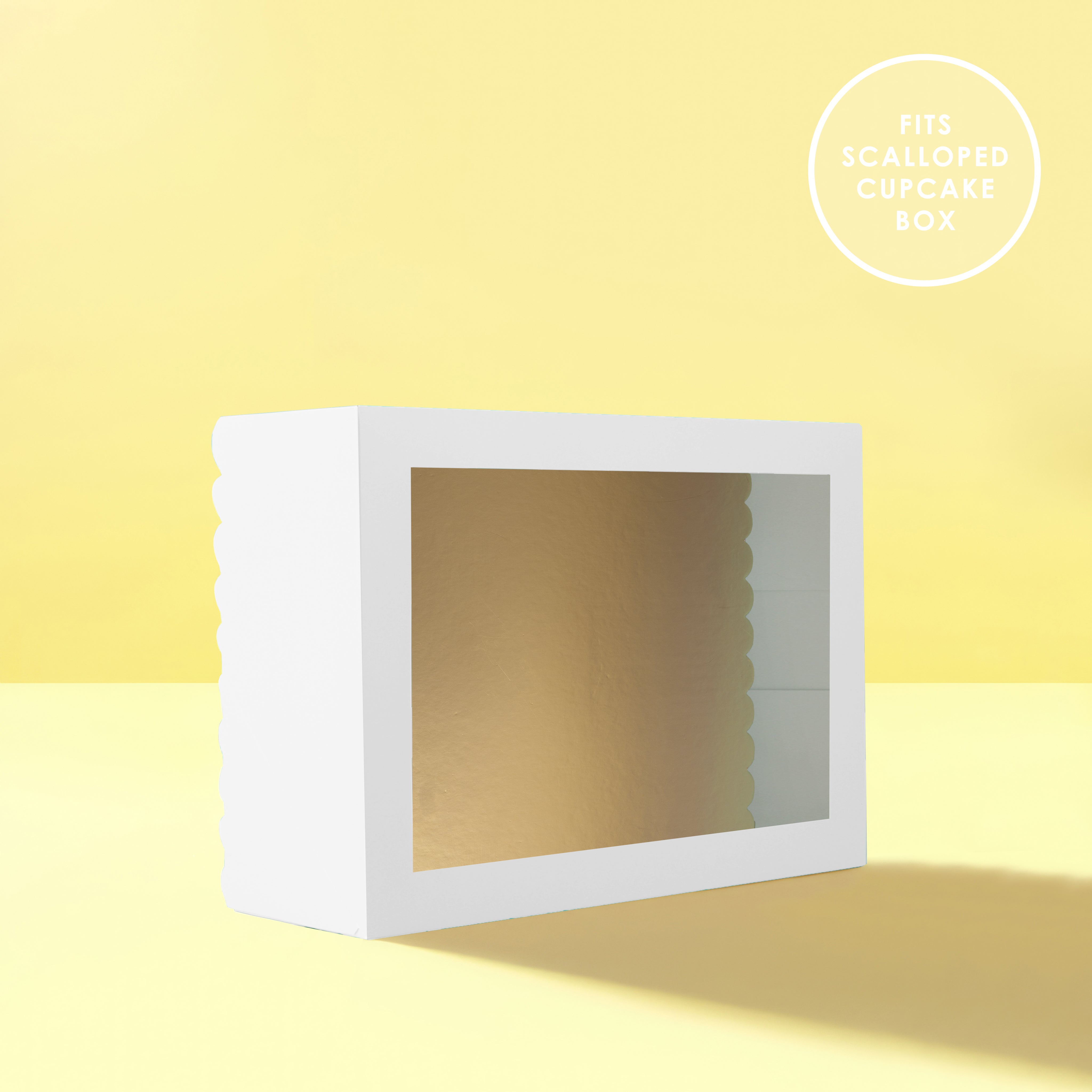 Papyrus Dual-Colour Scalloped Cake Board Rectangle Gold & Silver